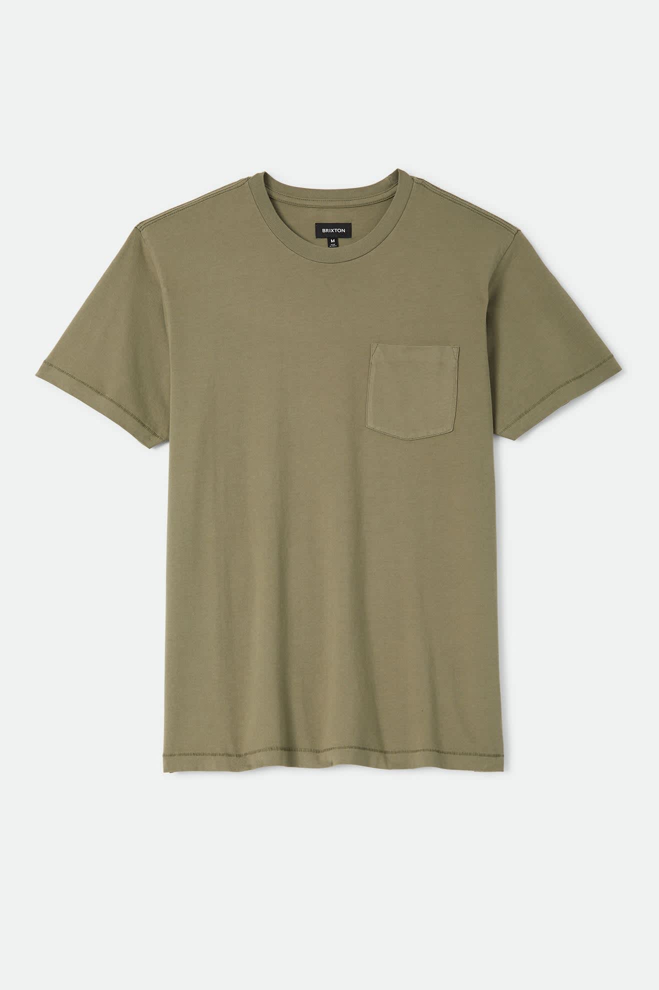 Brixton - Baseline Pocket Tee - Olive Surplus Vintage Wash