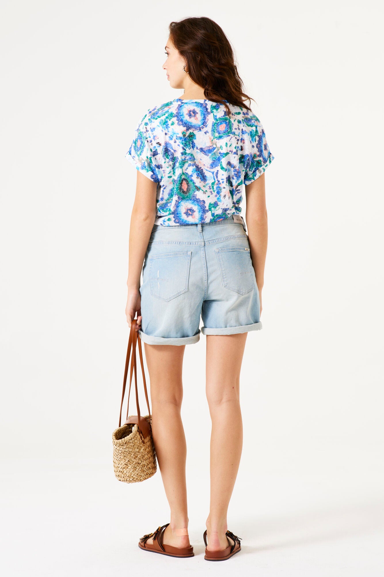 Garcia - Printed V-Neck Tee - Vivid Green