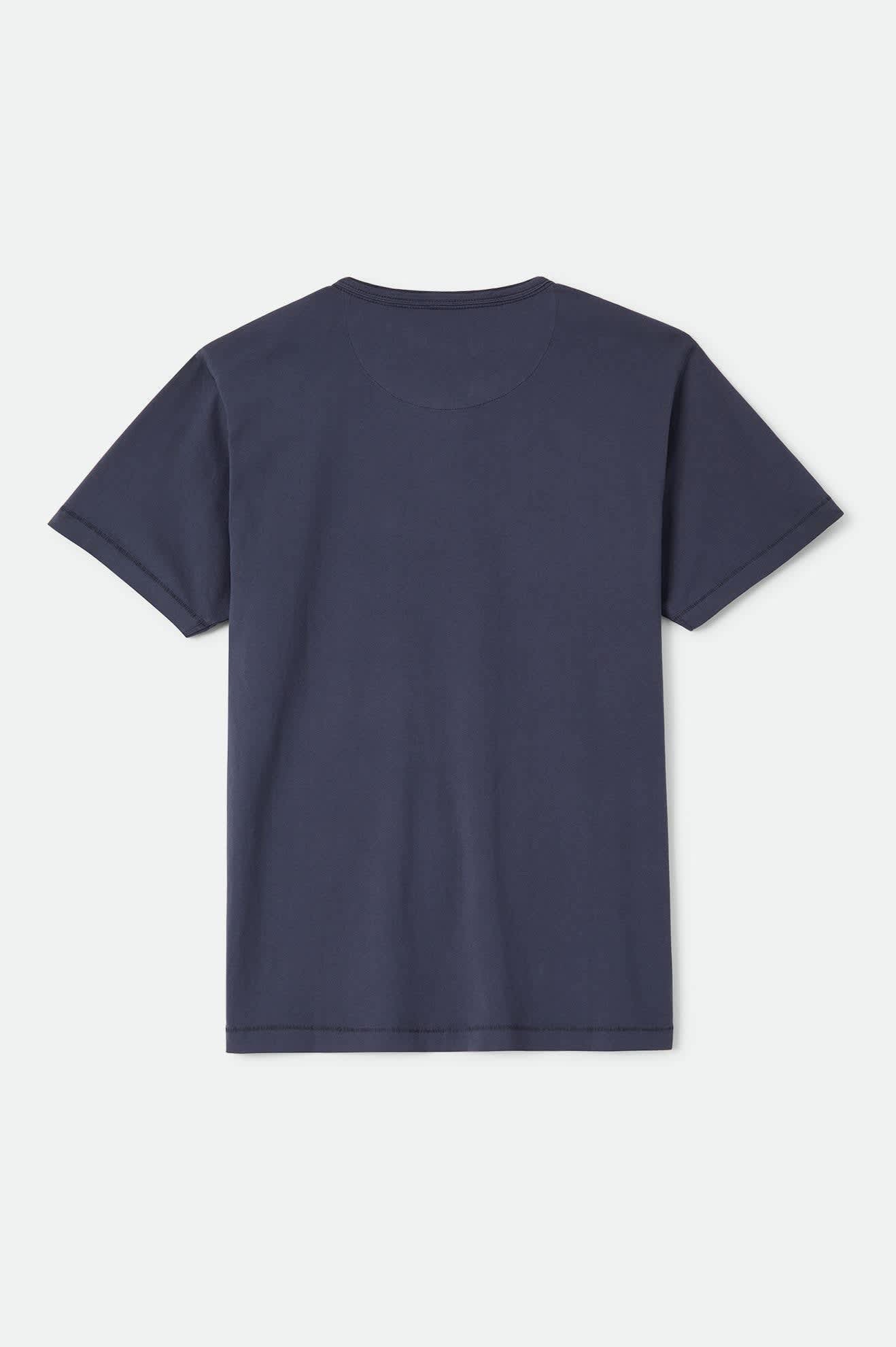 Brixton - Baseline Henley Tee  - Washed Navy Vintage Wash