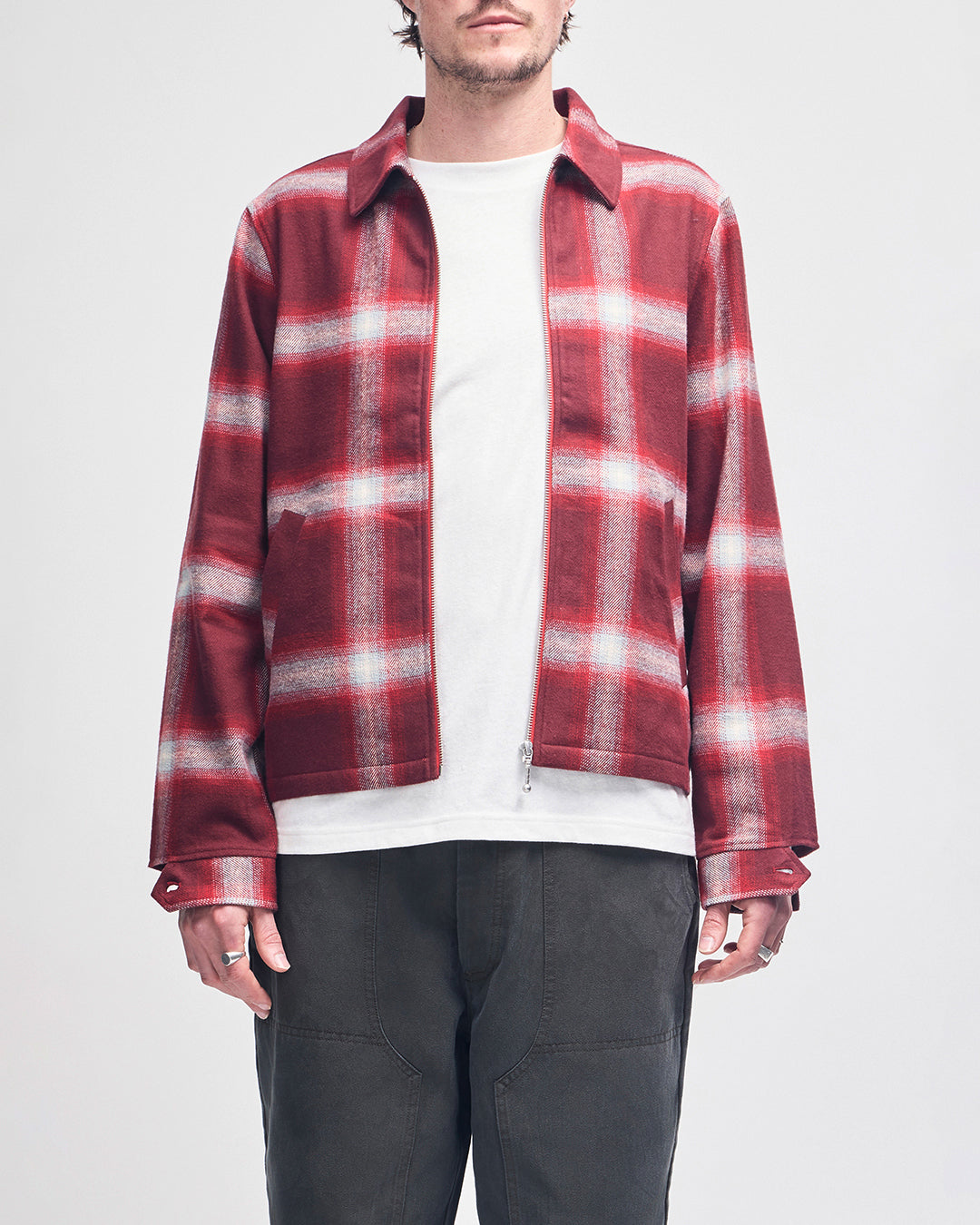 Deus - Frances Checkered Jacket - Ruby Red Check