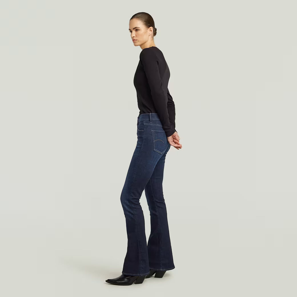 G-Star Raw - 3301 Flare Jean - Worn In New Moon