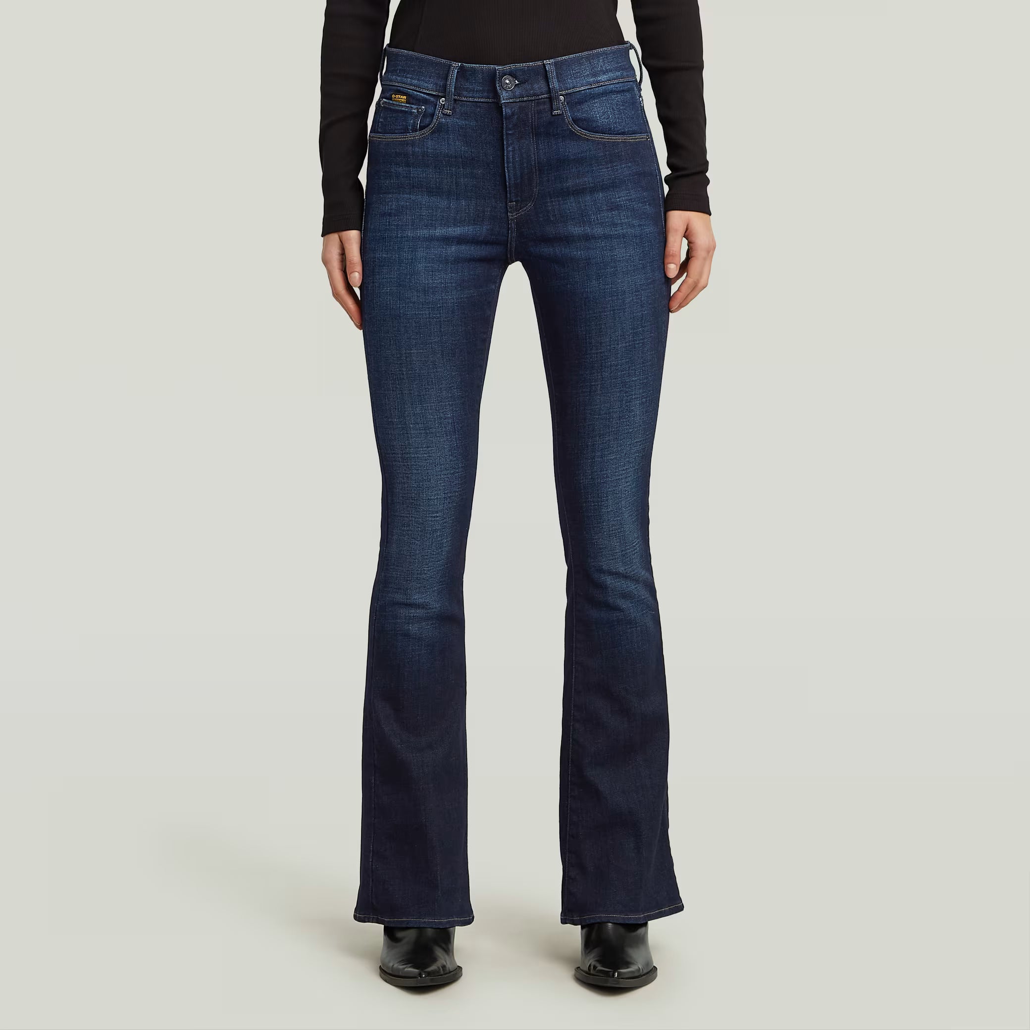 G-Star Raw - 3301 Flare Jean - Worn In New Moon