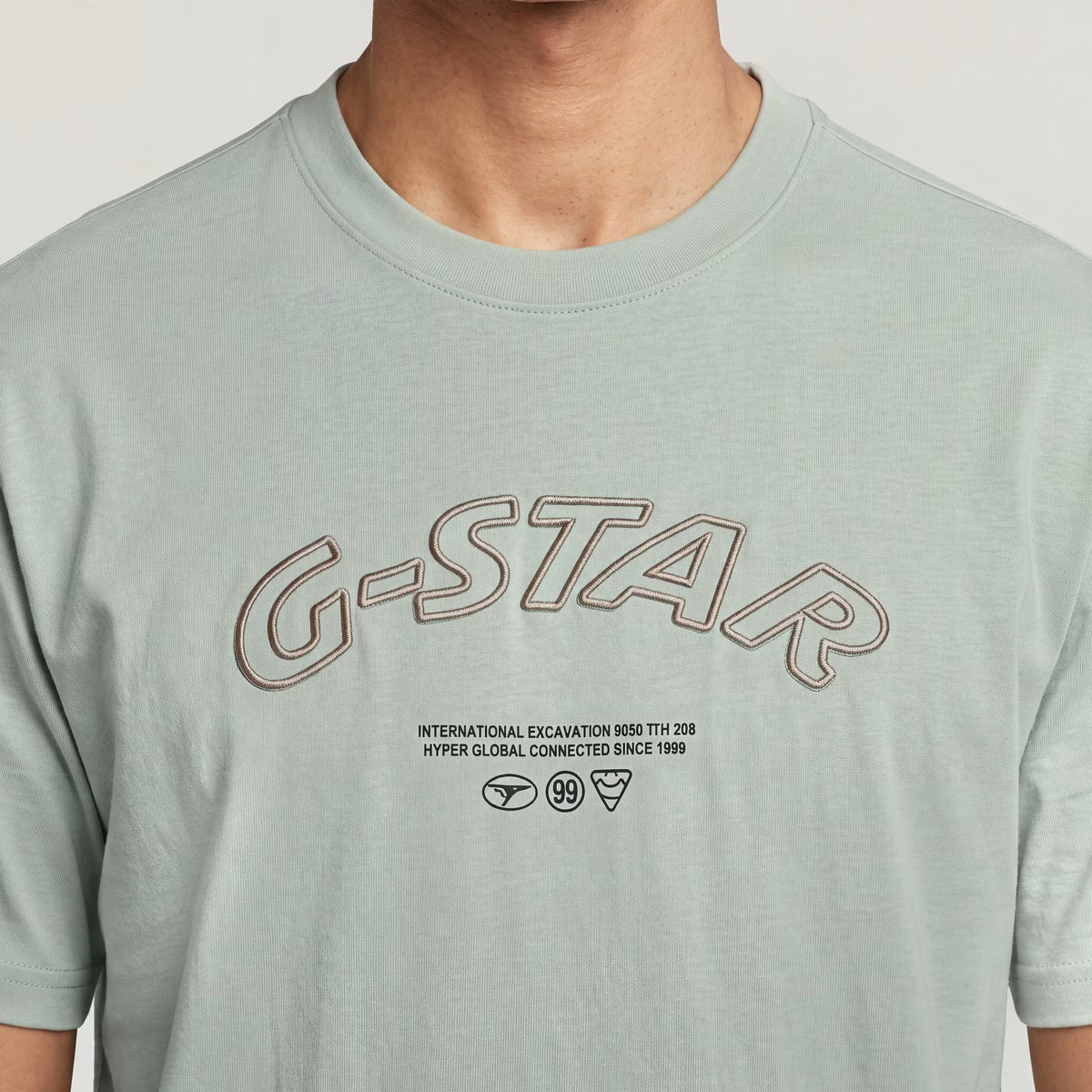 G-Star Raw - 3D Embro Relaxed Tee - Pale Green