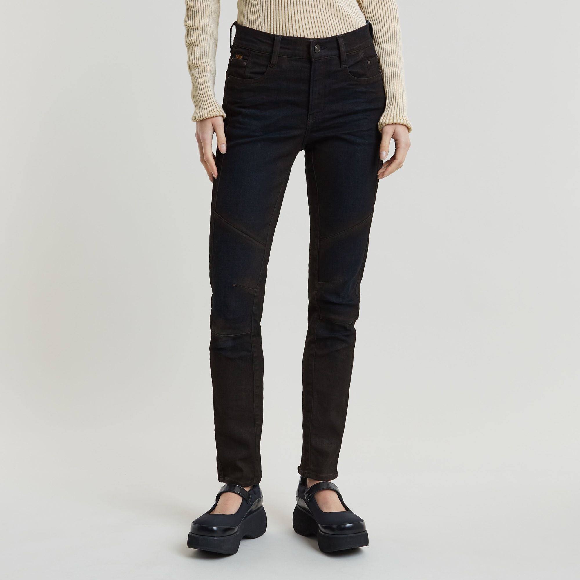 G-Star Raw - Ace 2.0 Biker Slim Straight Jean - Worn In Granulite Cobler