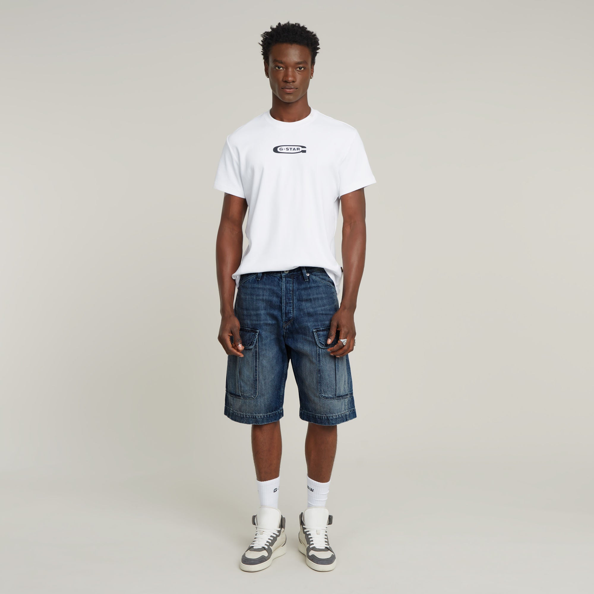 G-Star Raw - Bend 3D Cargo Short - Worn In Blue Creek