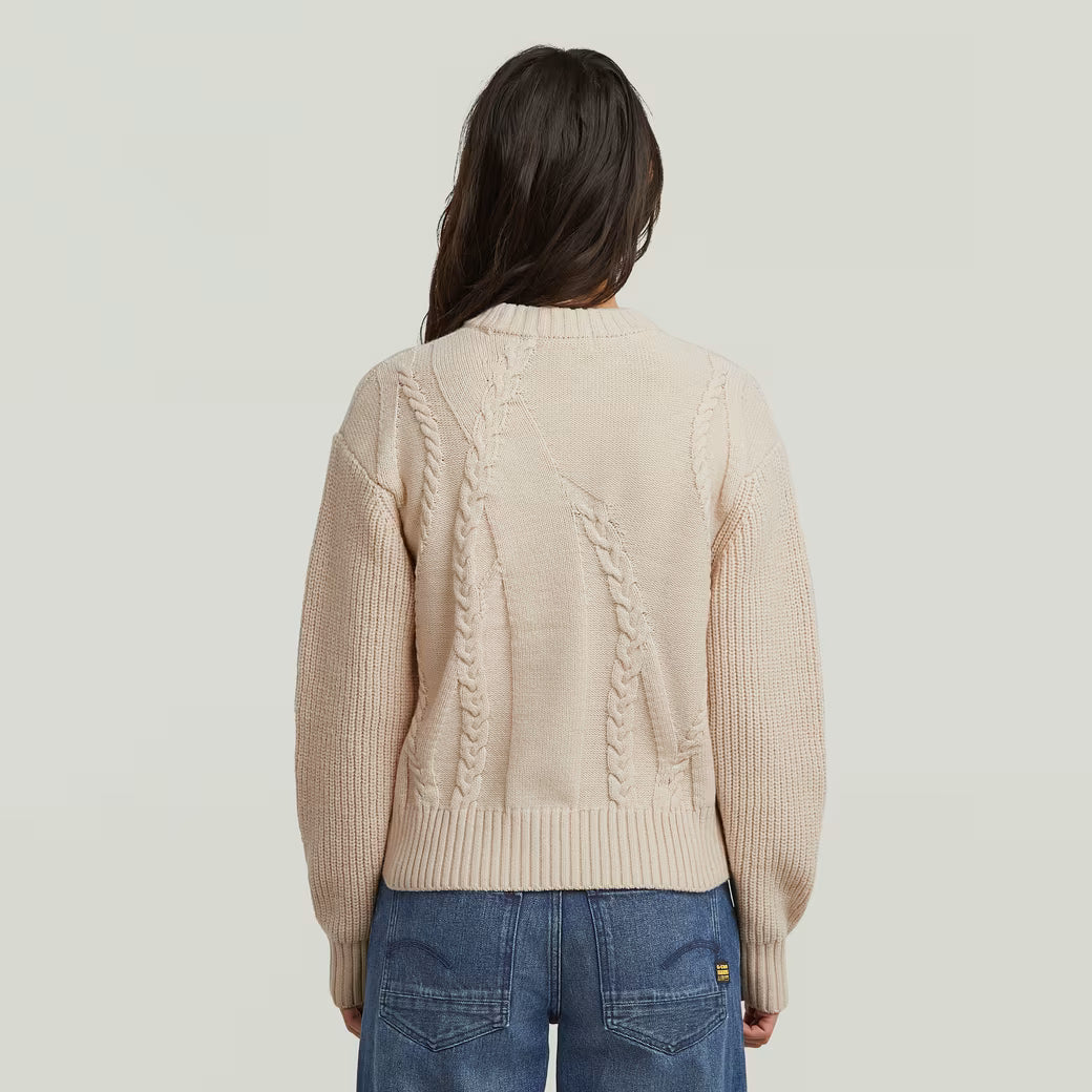 G-Star Raw - Big Cable Knit Pullover - Dark Talc