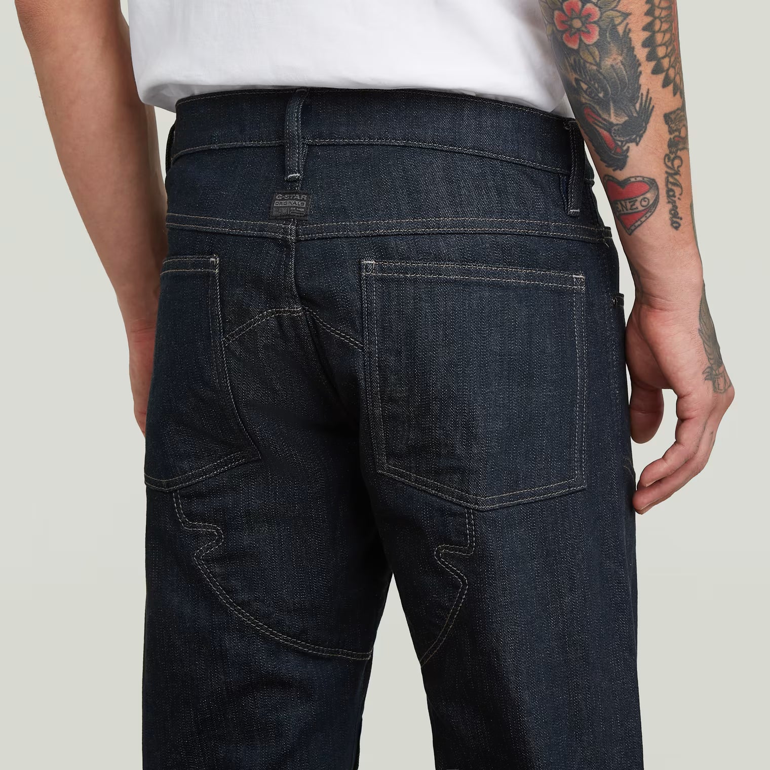 G-Star Raw - Biker Patched 3D Slim Jean - Neo Raw Denim