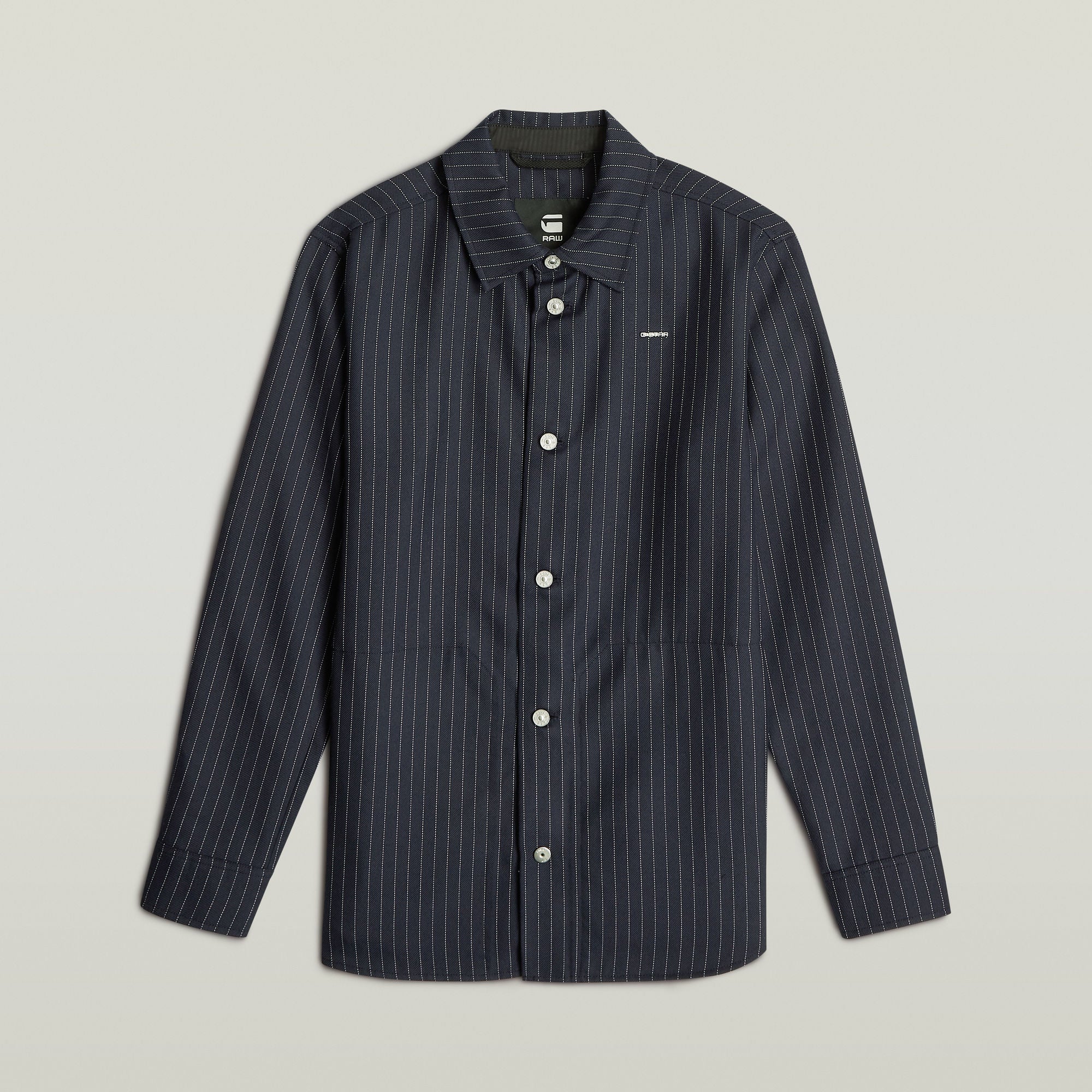 G-Star Raw - Boyfriend LS Overshirt - Osaka Blue Pinstripe