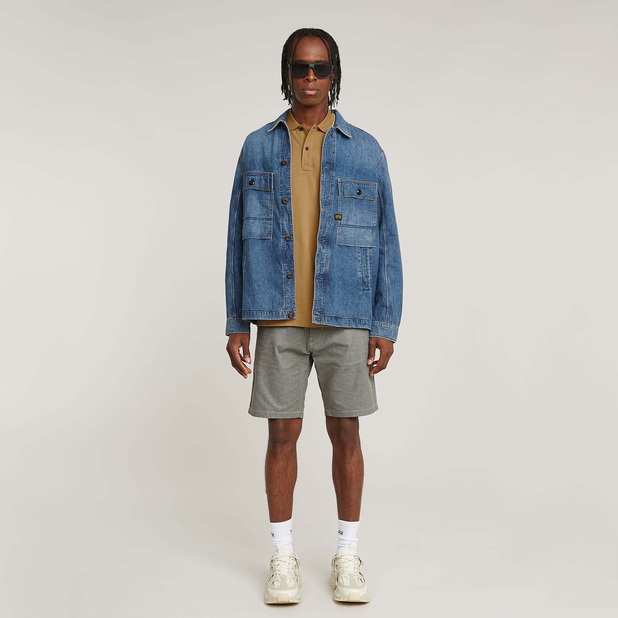 G-Star Raw - Bronson 3.0 Slim Chino Short - GS Grey/Milk Dobby