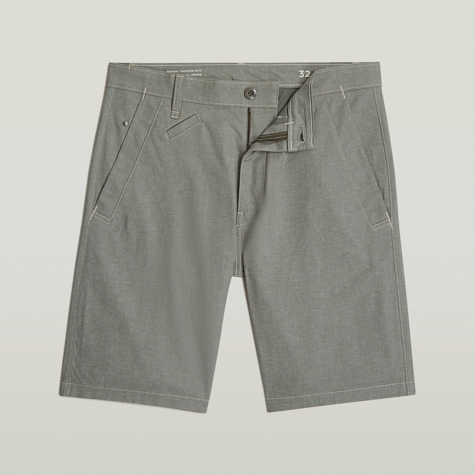 G-Star Raw - Bronson 3.0 Slim Chino Short - GS Grey/Milk Dobby