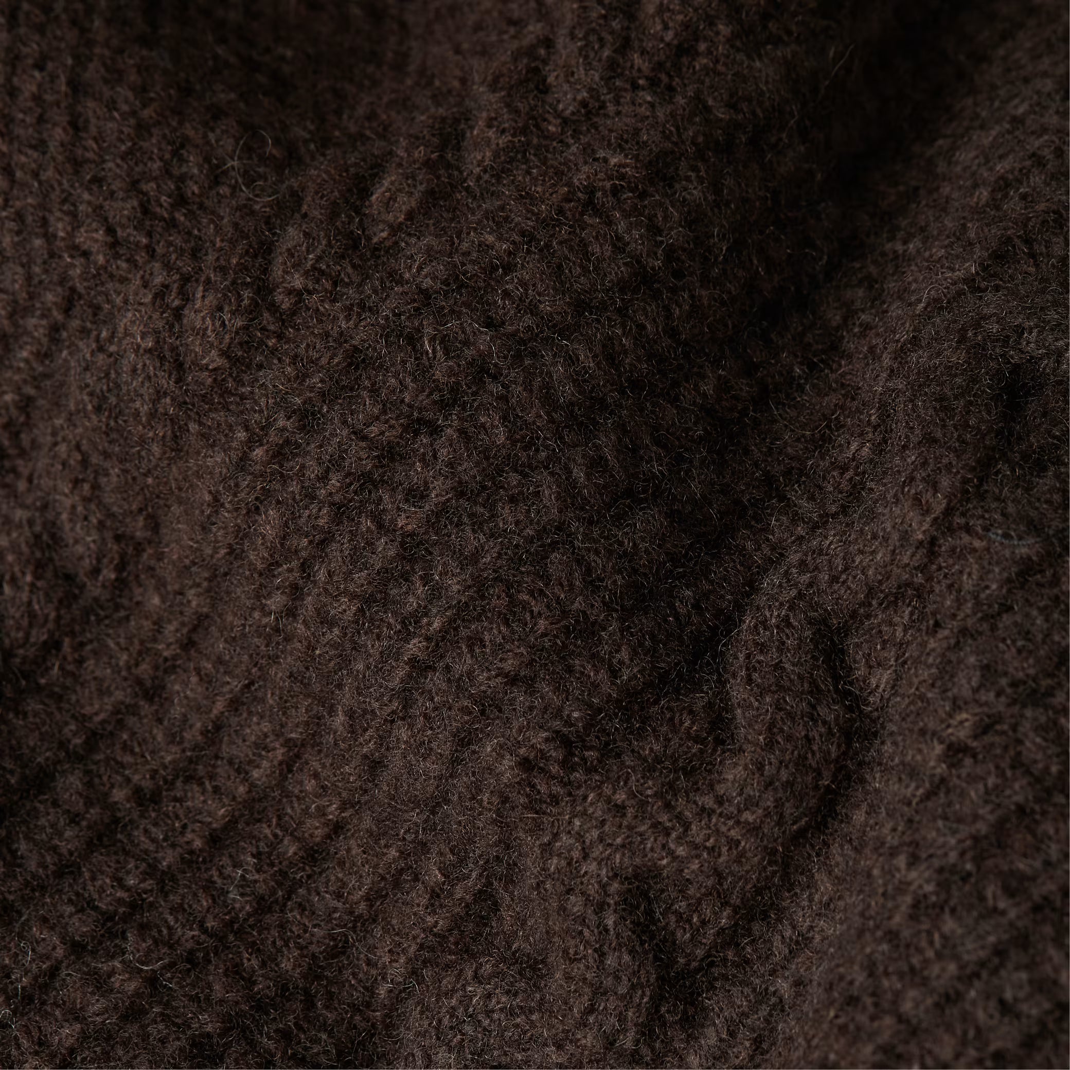 G-Star Raw - Cable Double Collar Knit - Deep Brown