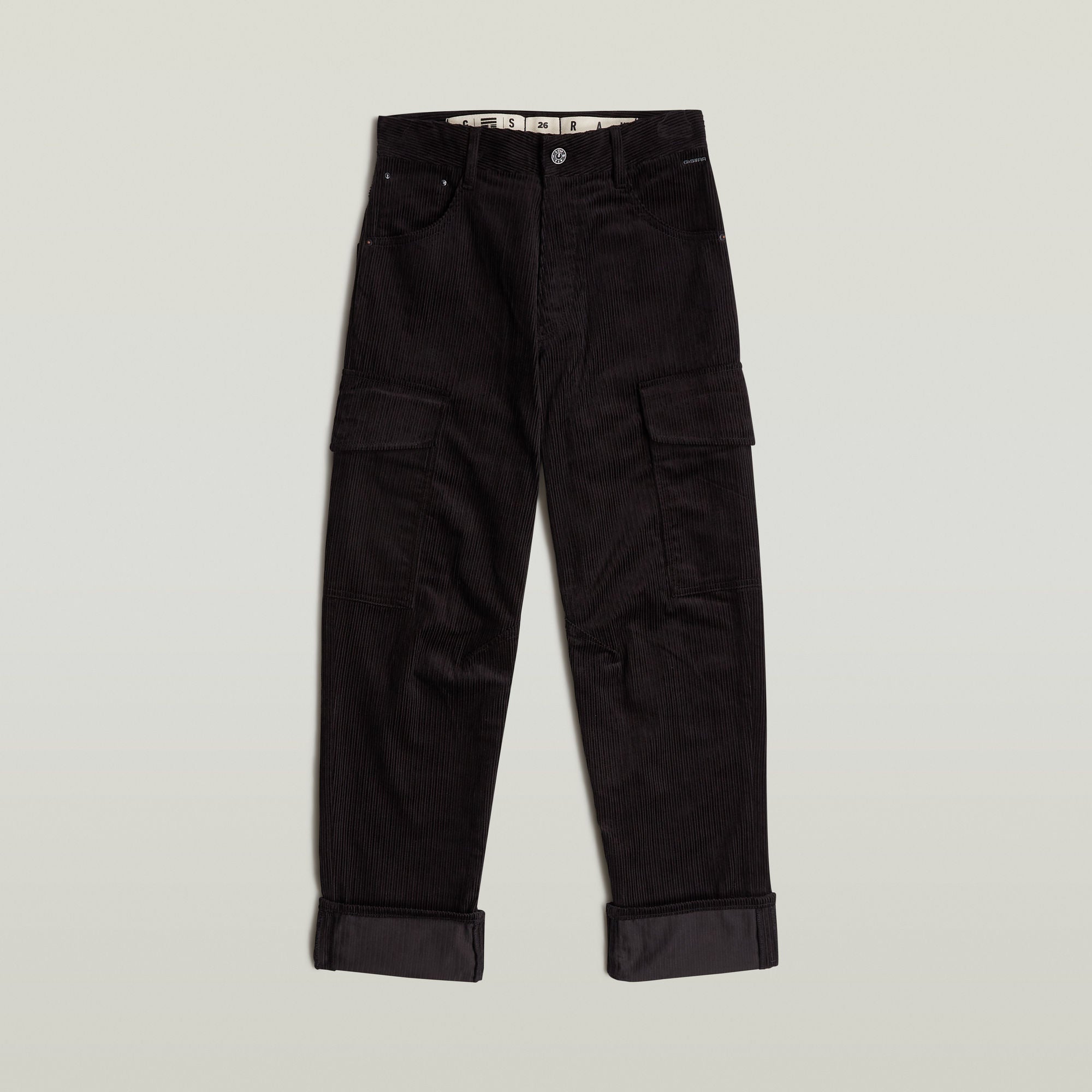 G-Star Raw - Cargo Cord 3D Boyfriend Pant - Dark Black