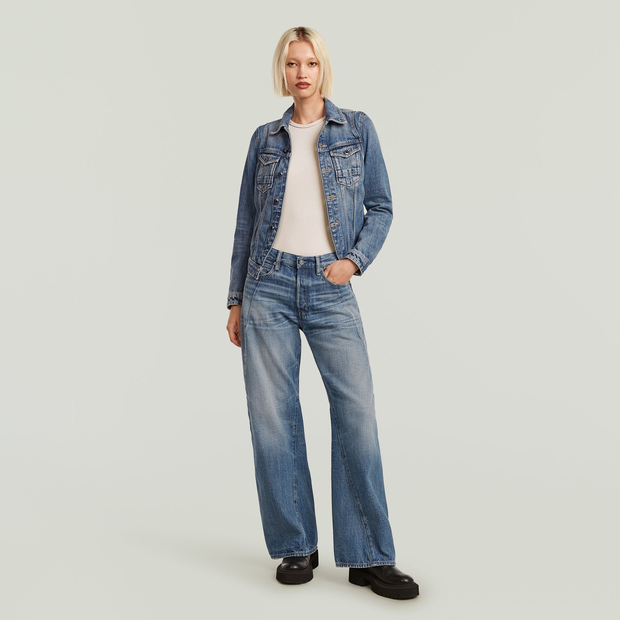 G-Star Raw - Contor 3D Wide Jean - Faded Typhoon