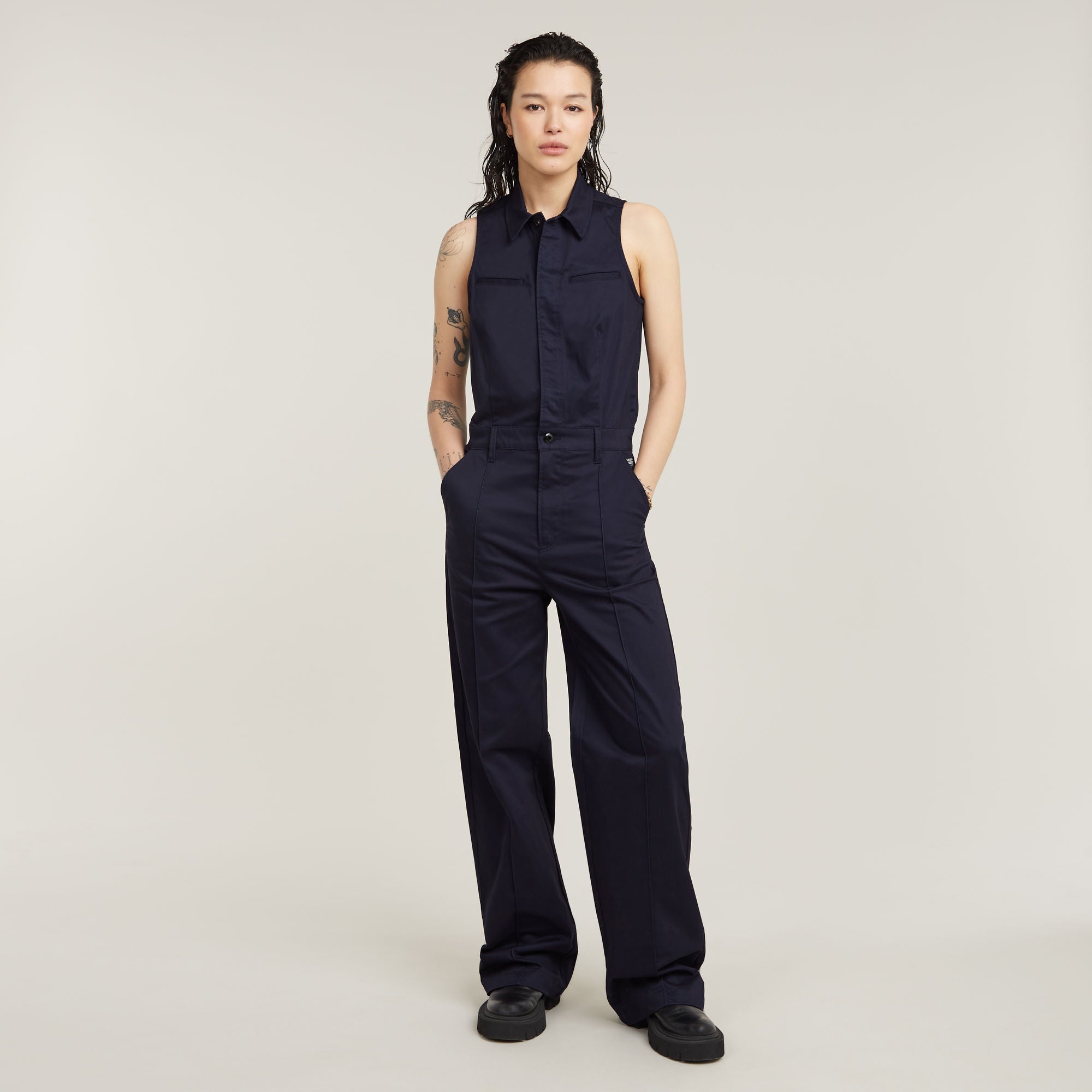 G-Star Raw - Core  Sleeveless Jumpsuit - Osaka Blue