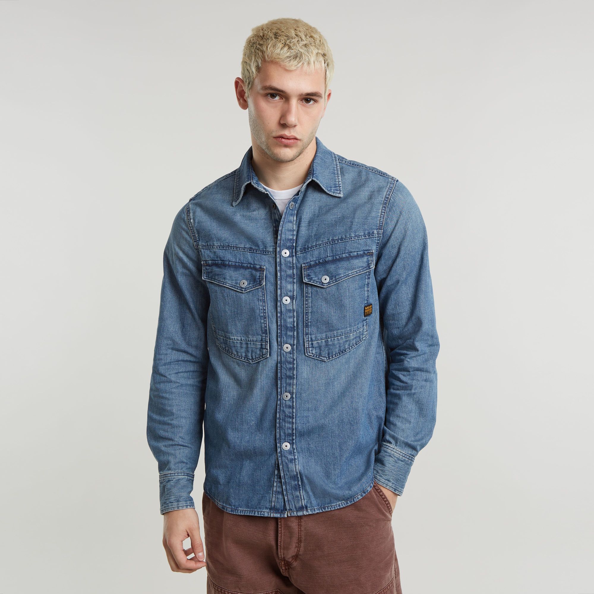 G-Star Raw - Dakota Regular LS Shirt - Faded Coastal Waters