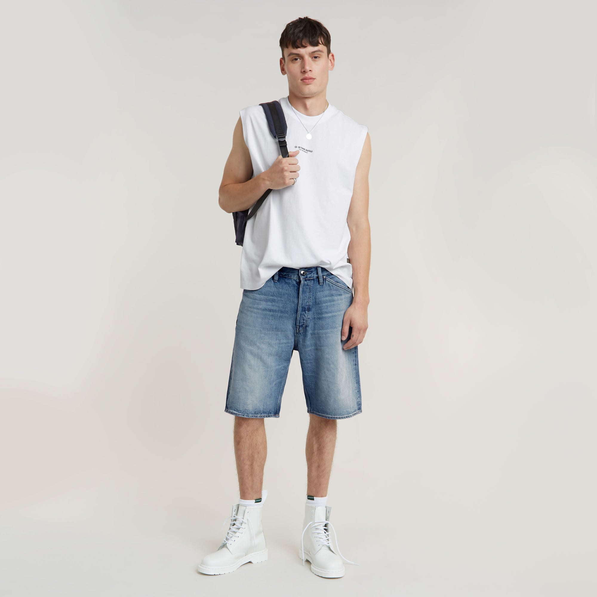 G-Star Raw - Denim Loose Short - Sun Faded Blue Donau