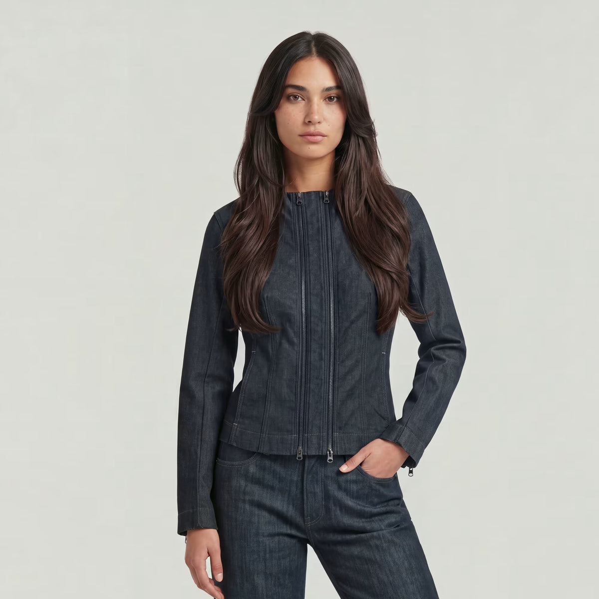 G-Star Raw - Double Zip Jacket - Neo Raw Denim