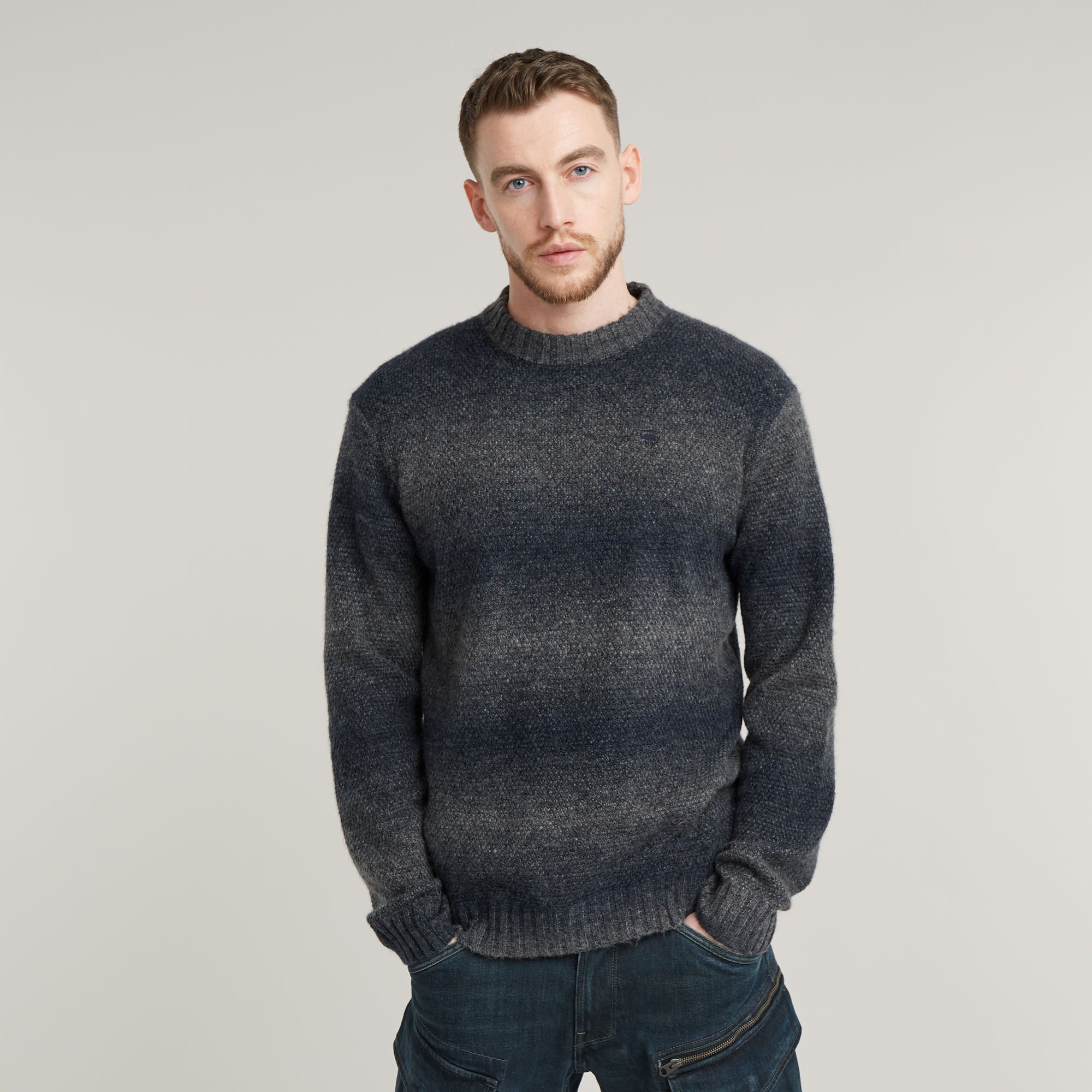 G-Star Raw - Gradient Knitted Sweater - Legion Blue Gradient