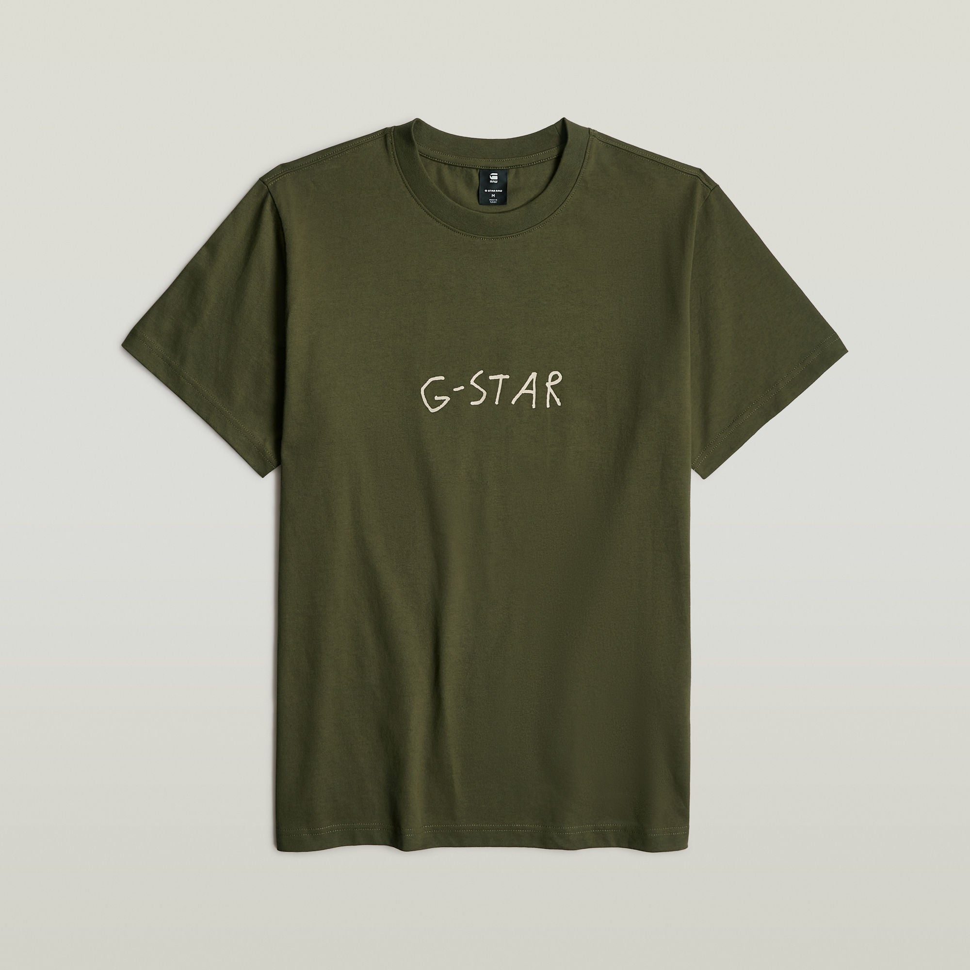 G-Star Raw - Handwriting Back Print Loose Tee - Shadow Olive