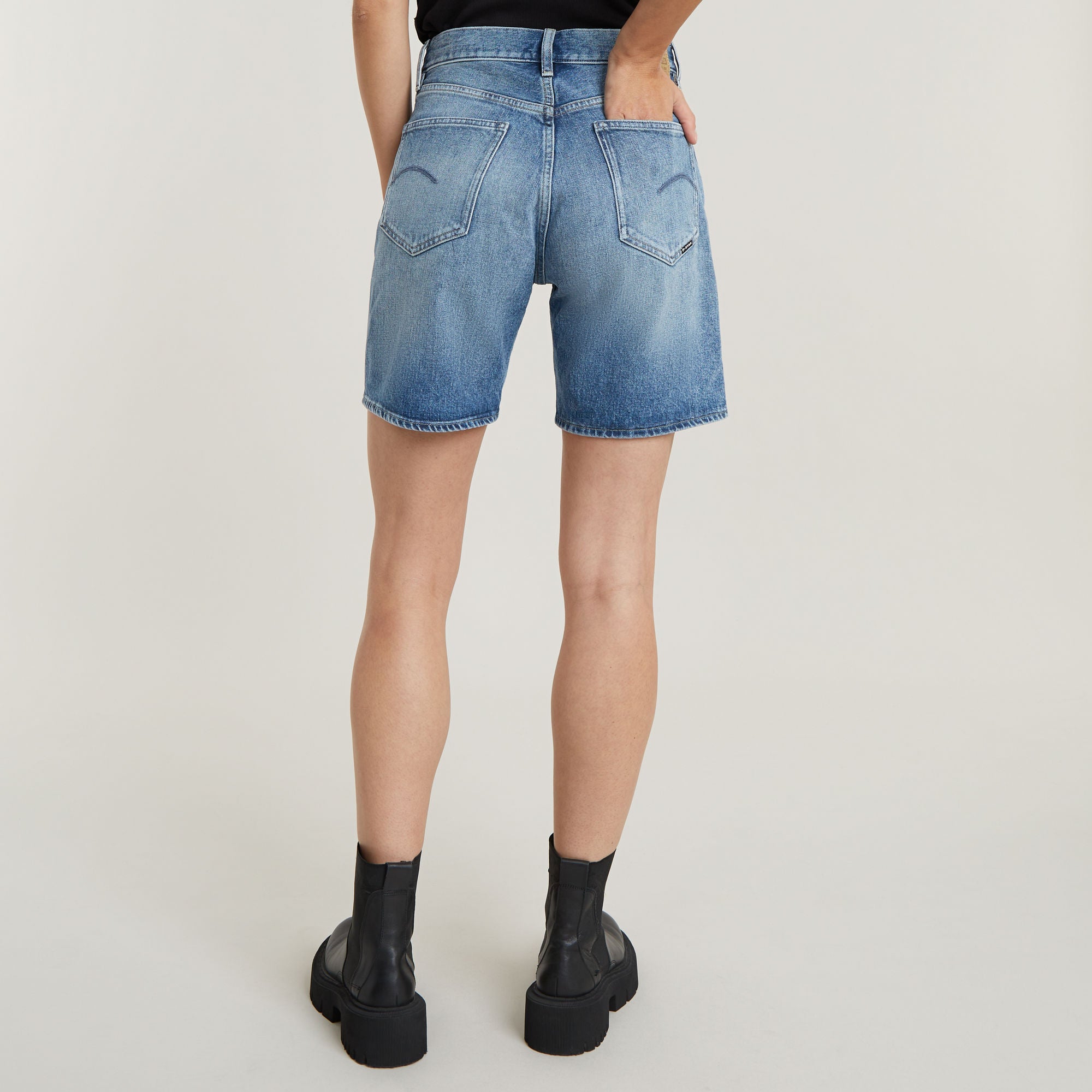 G-Star Raw - High Bermuda Short Clean Edge - Sun Faded Paradiso Blue