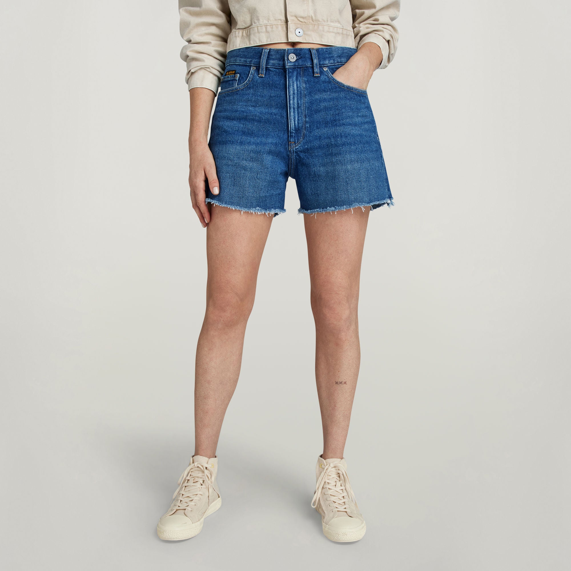 G-Star Raw - High Denim Short Raw Edge - Worn In Celestial Night