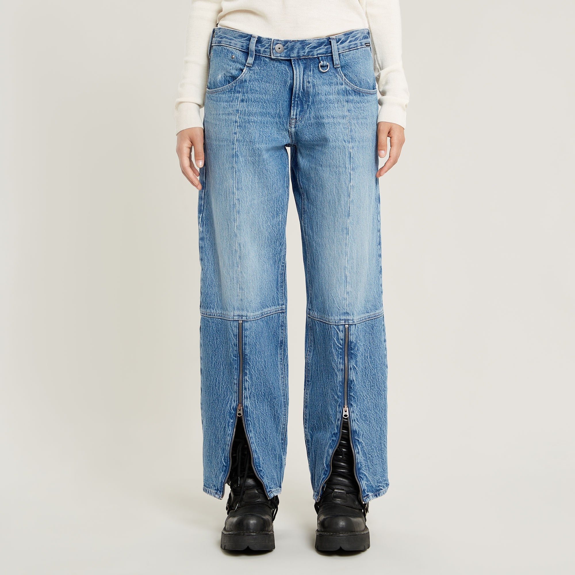 G-Star Raw - Judee Biker Low Waist Loose Jean - Sun Faded Blue Donau