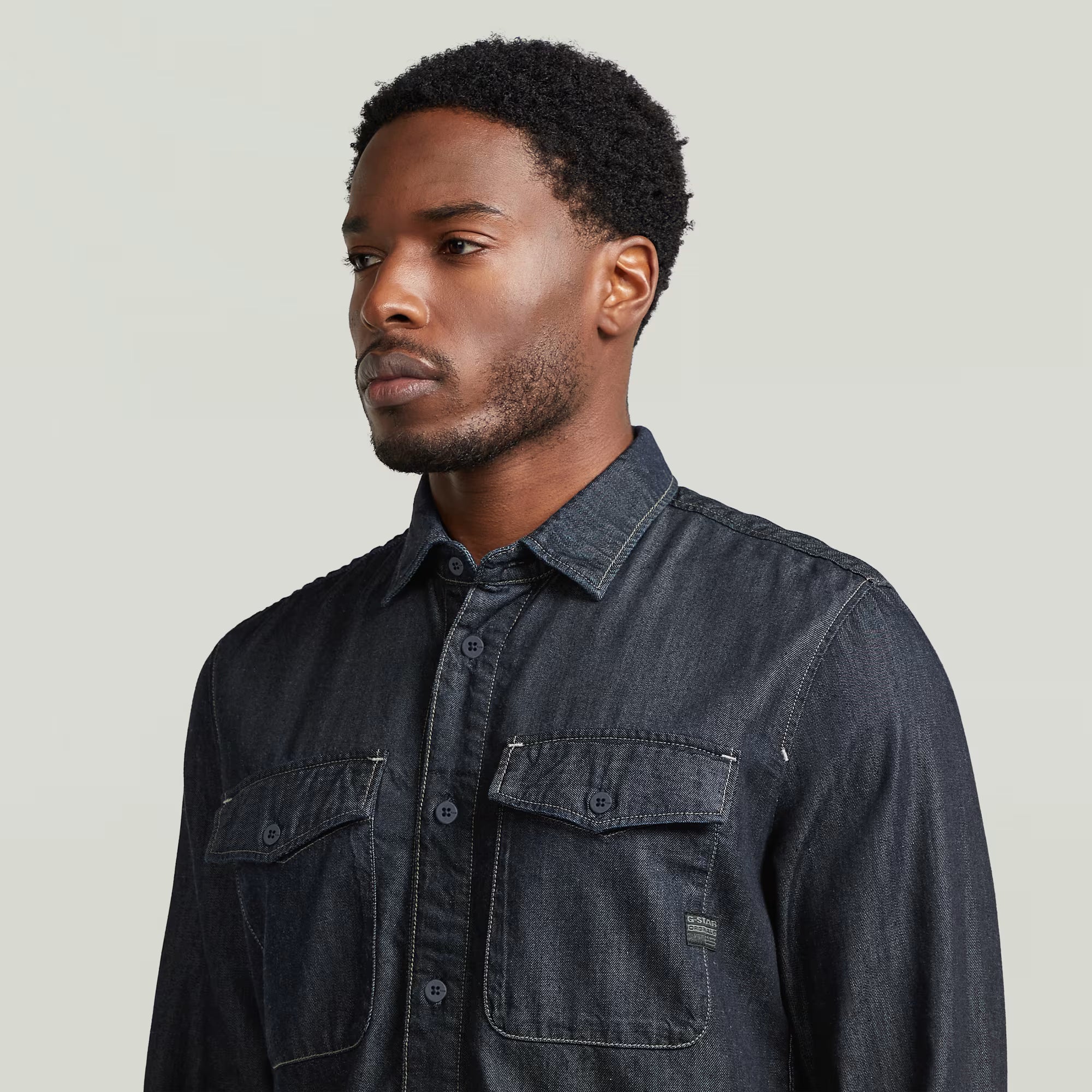 G-Star Raw - Marine Lightweight Slim LS Shirt - Rinsed
