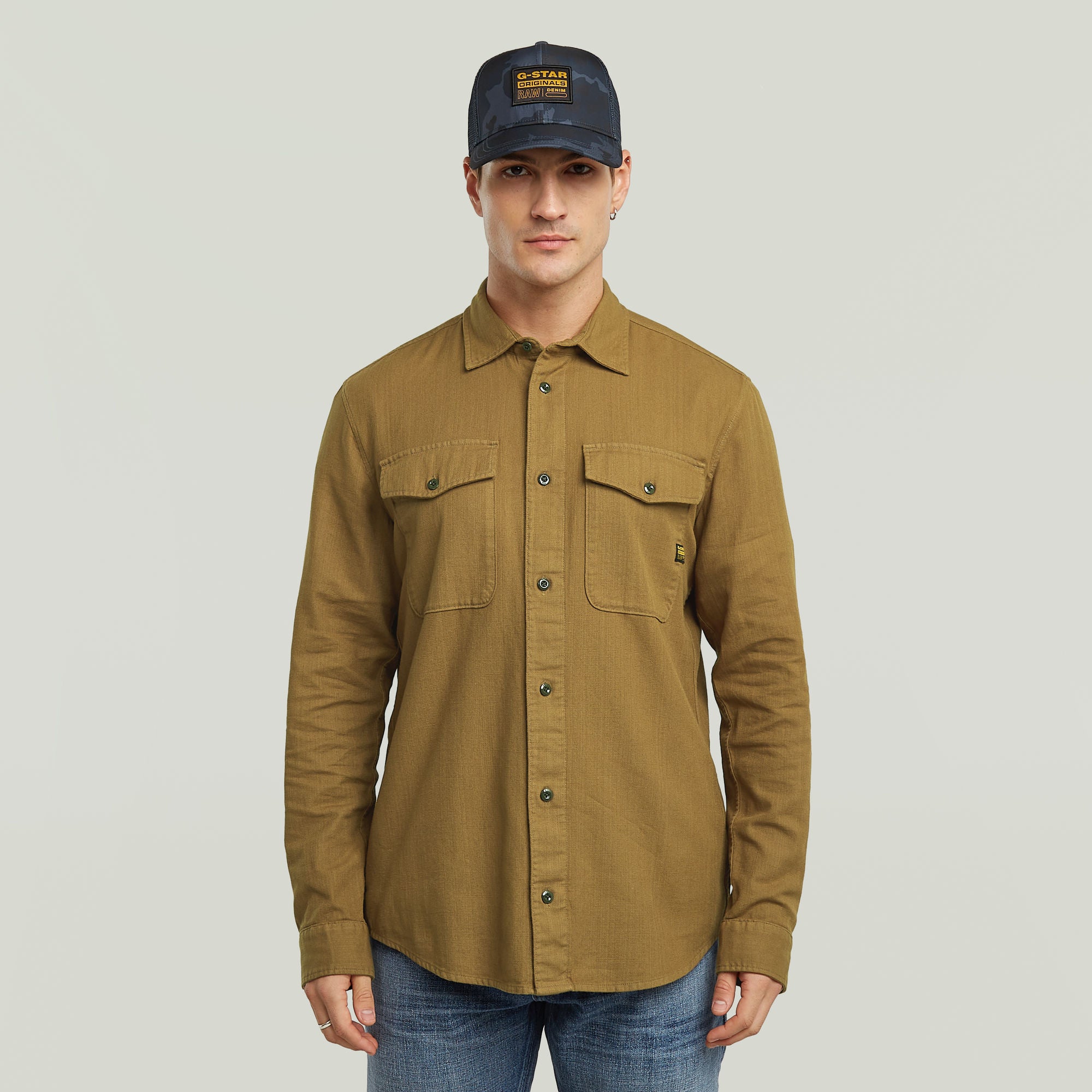 G-Star Raw - Marine Slim LS Shirt - Dark Fawn GD