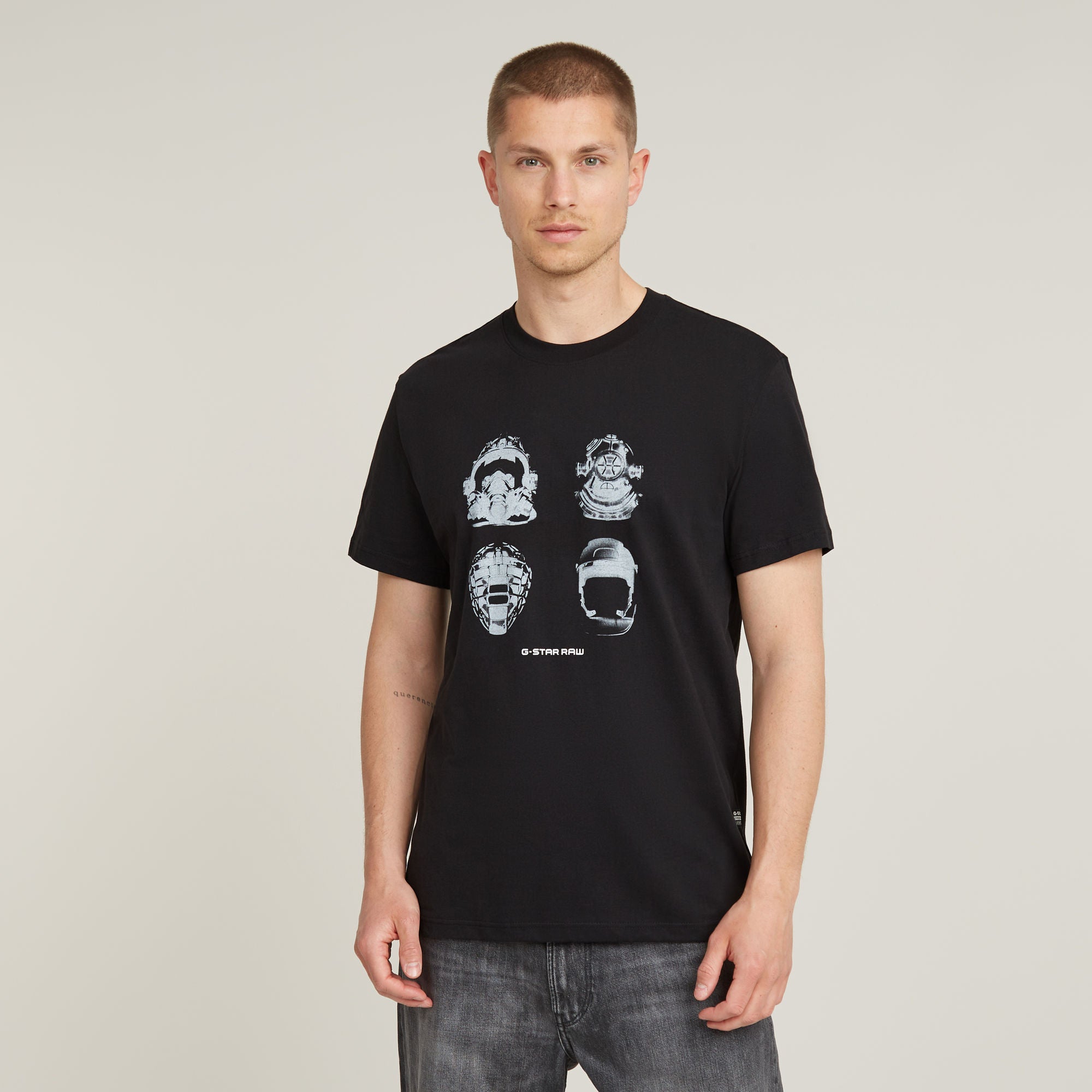 G-Star Raw - Masks Graphic R Tee - Dark Black