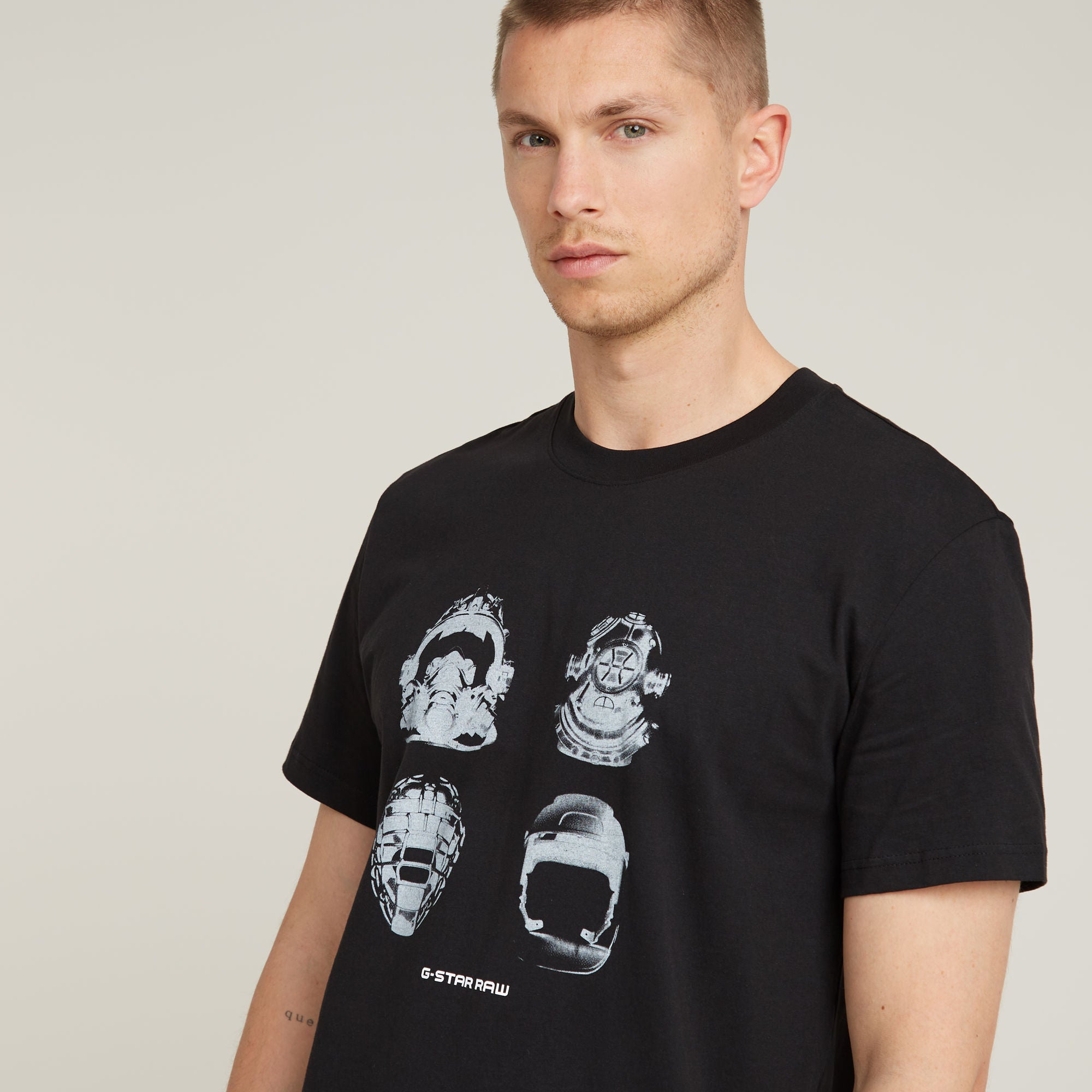 G-Star Raw - Masks Graphic R Tee - Dark Black