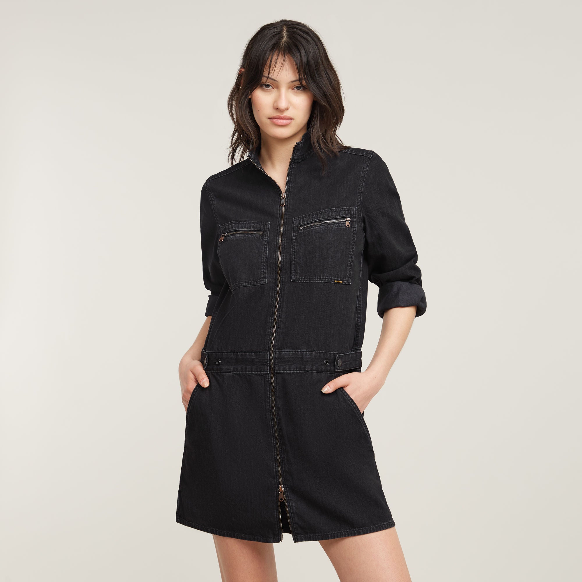 G-Star Raw - Mechanics LS Dress - Worn In Nighttime Sky