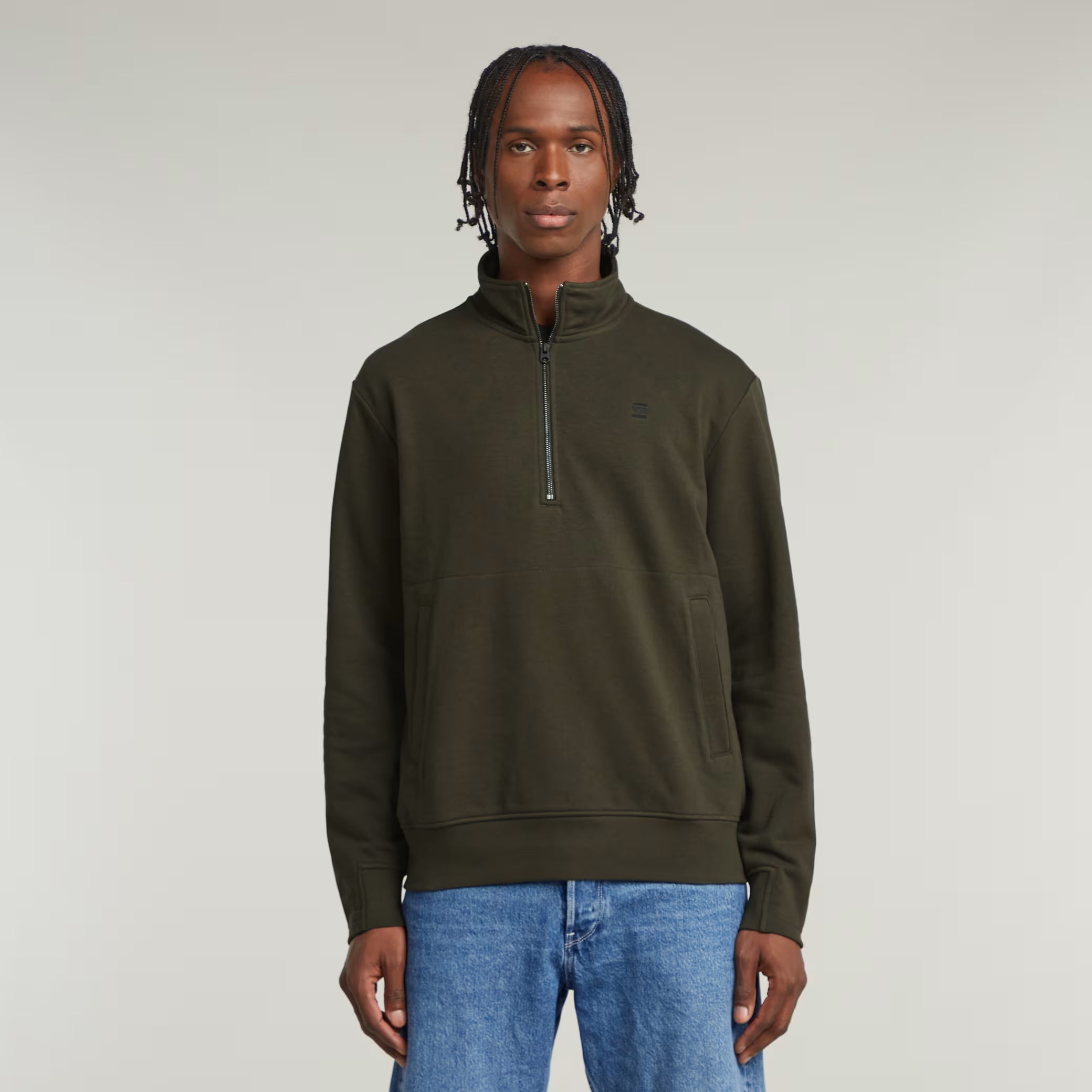 G-Star Raw - Nifous Half Zip Sweater - Asfalt