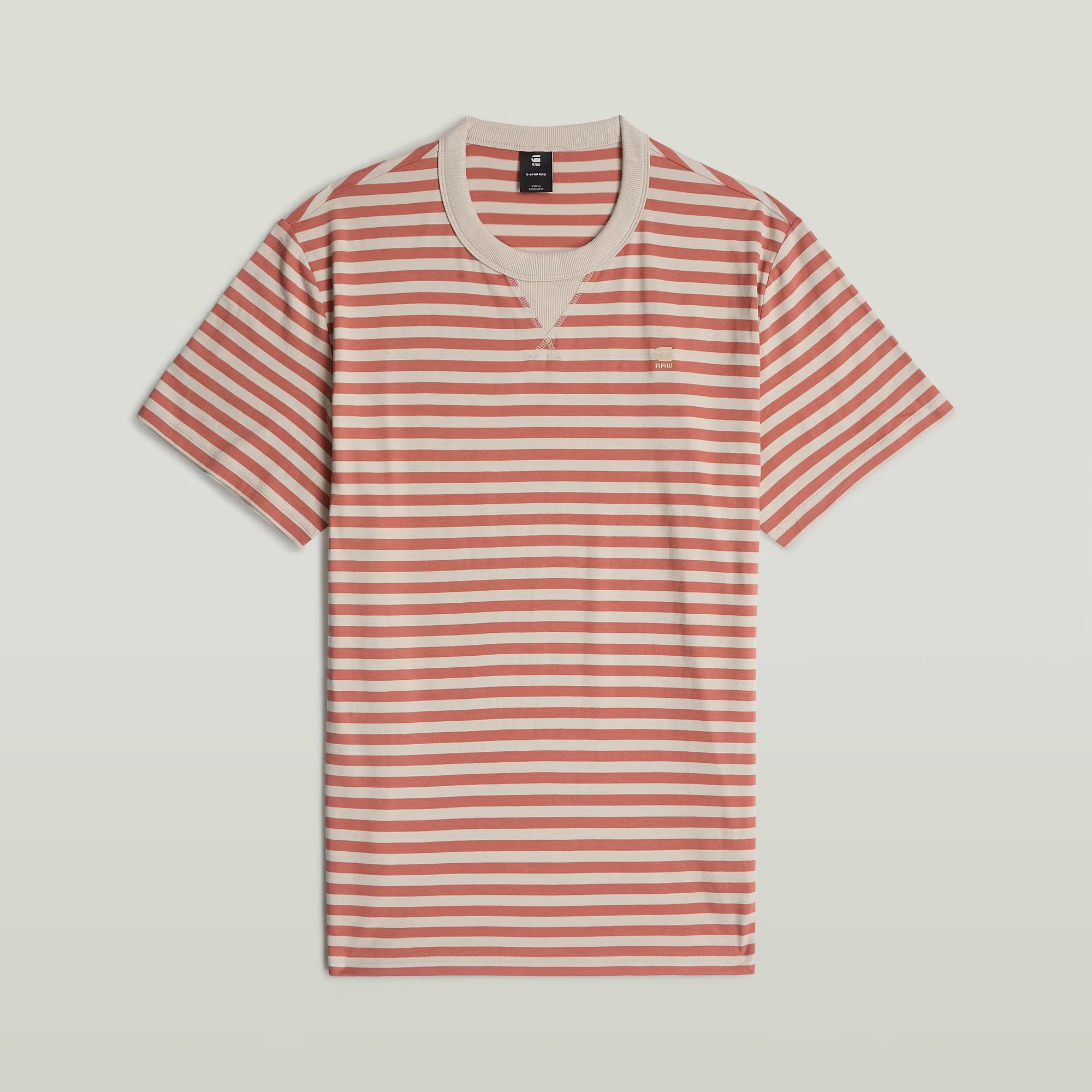 G-Star Raw - Nifous Stripe R Tee - Dark Brick/Etruscan Red Stripe