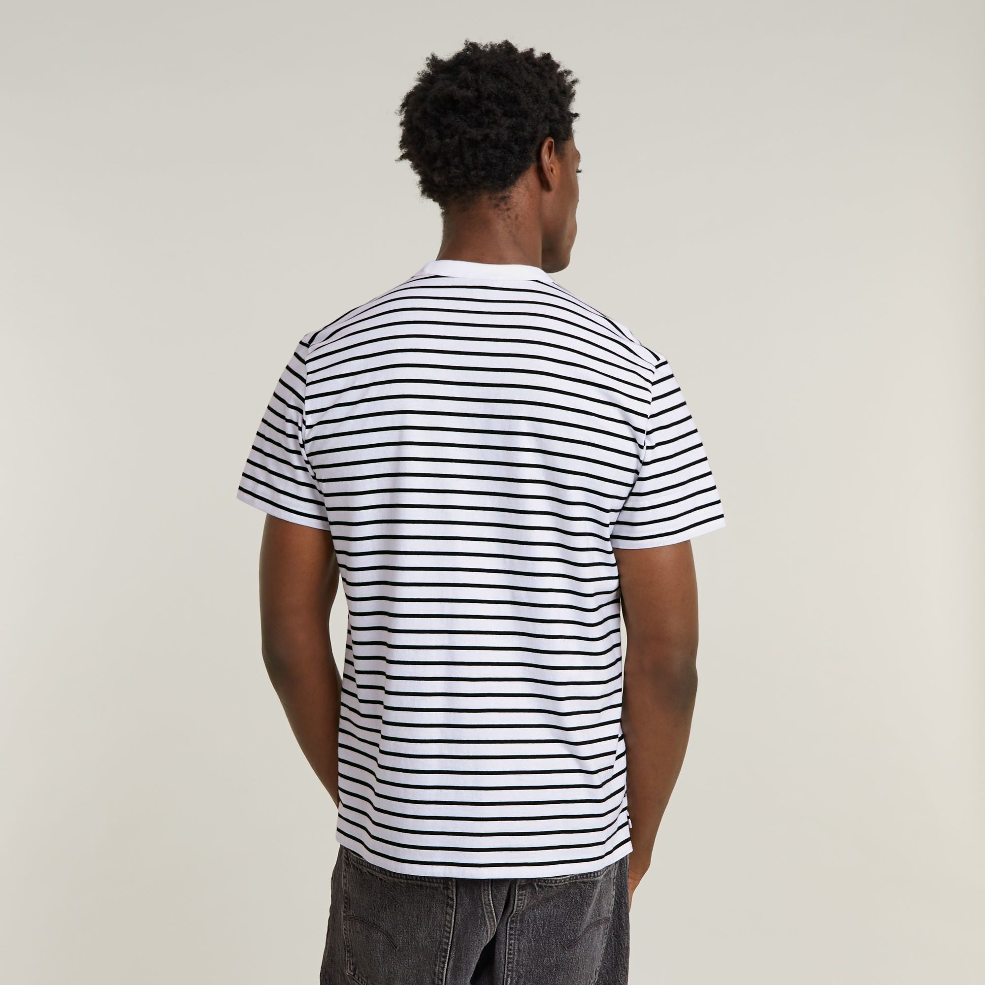 G-Star Raw - Nifous Stripe R Tee - Dark Black/White