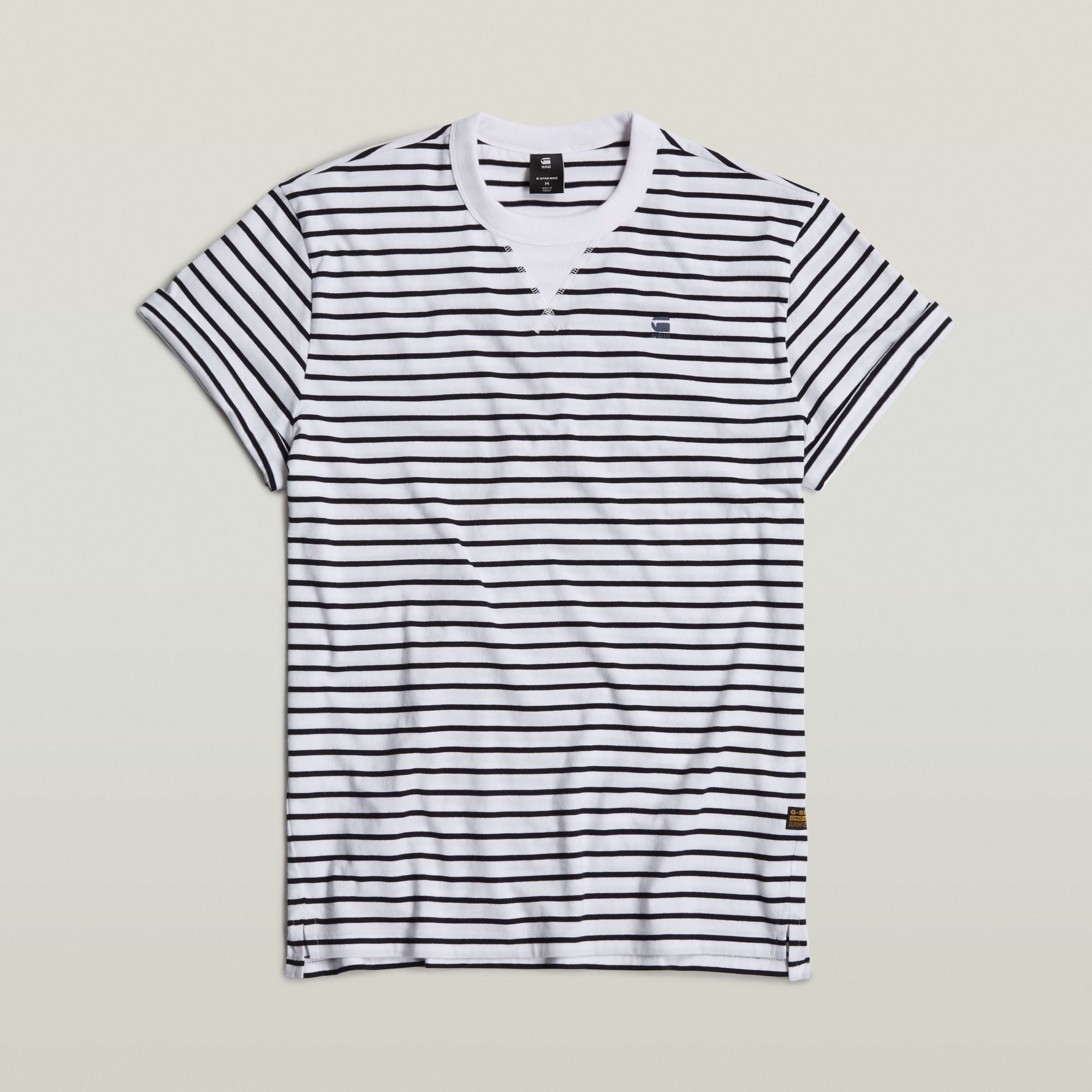 G-Star Raw - Nifous Stripe R Tee - Dark Black/White