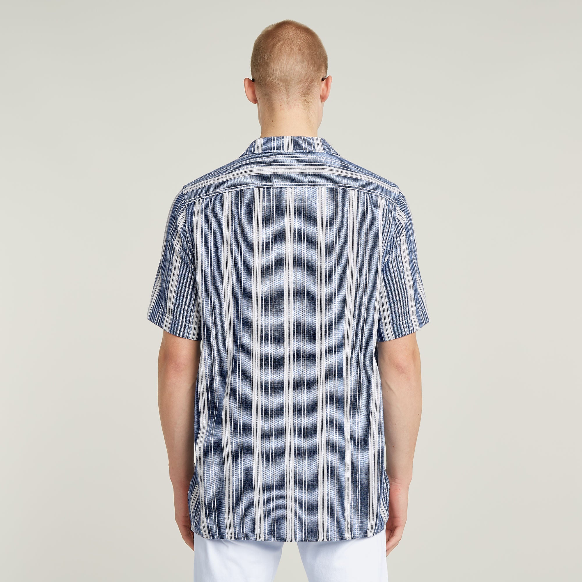 G-Star Raw - One Pocket Regular SS Shirt - Deep Blue Irregular Stripe