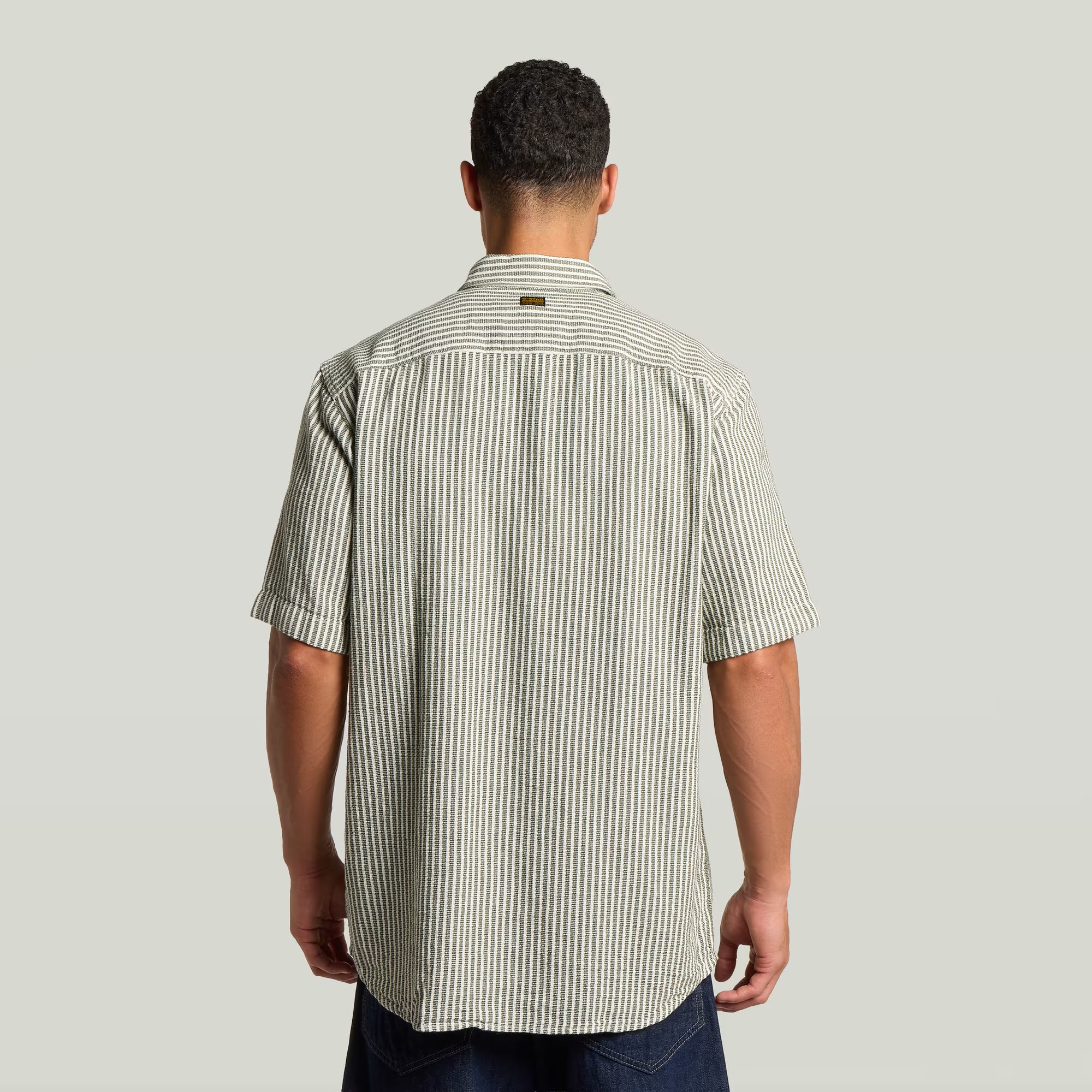 G-Star Raw - One Pocket Regular SS Shirt - Dark Nuri Green Wide Stripe