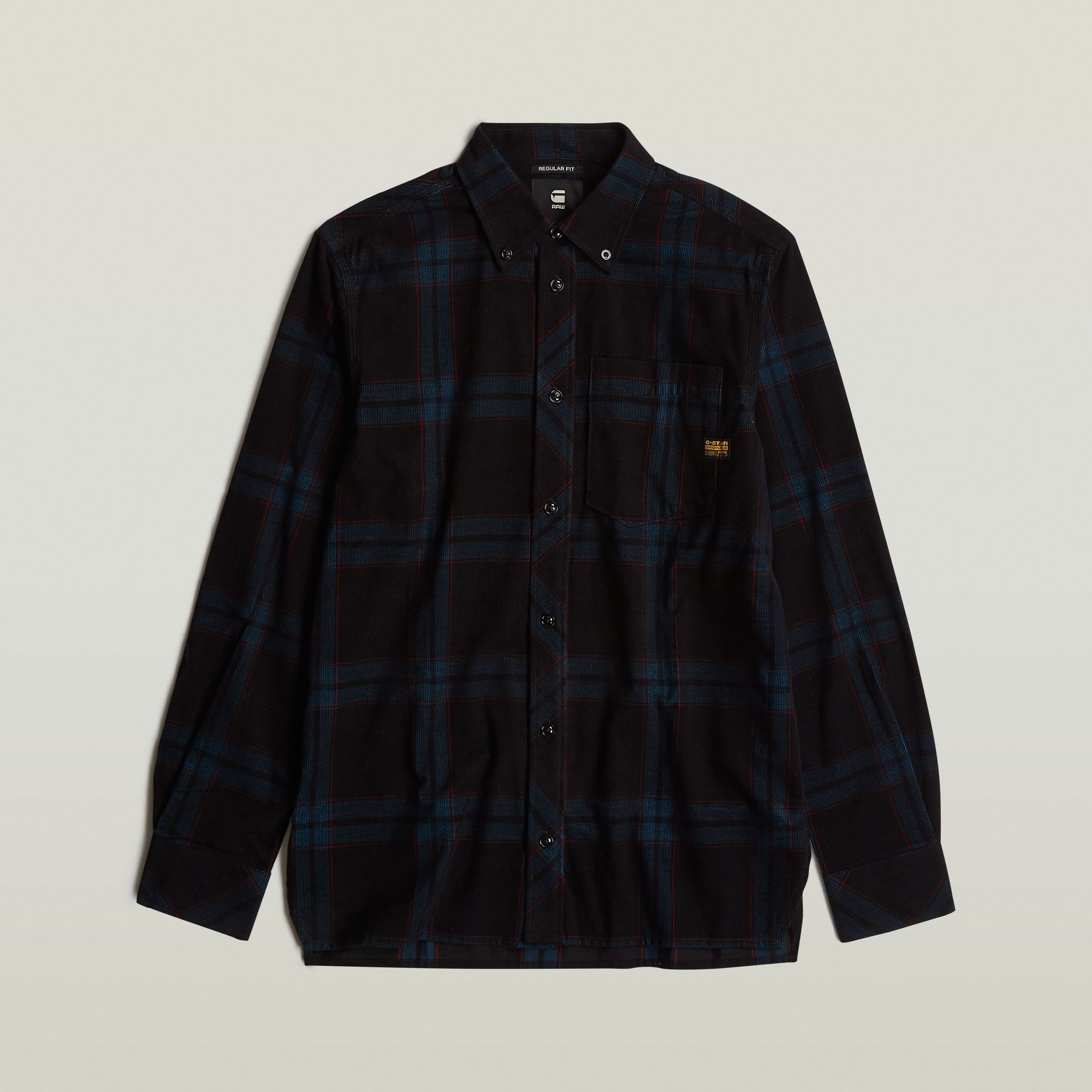 G-Star Raw - One Pocket Regular LS Shirt - Dark Black Hank Check