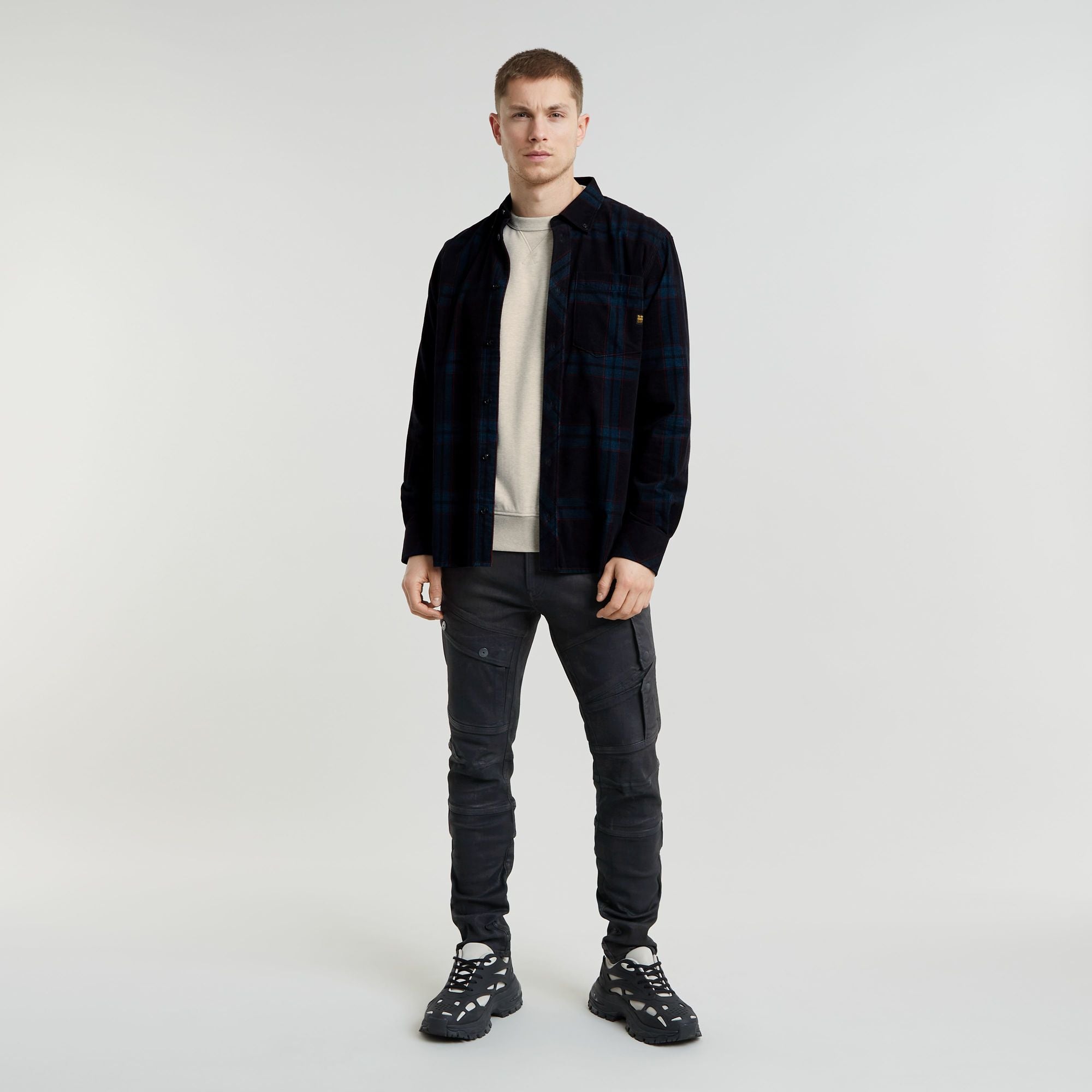 G-Star Raw - One Pocket Regular LS Shirt - Dark Black Hank Check