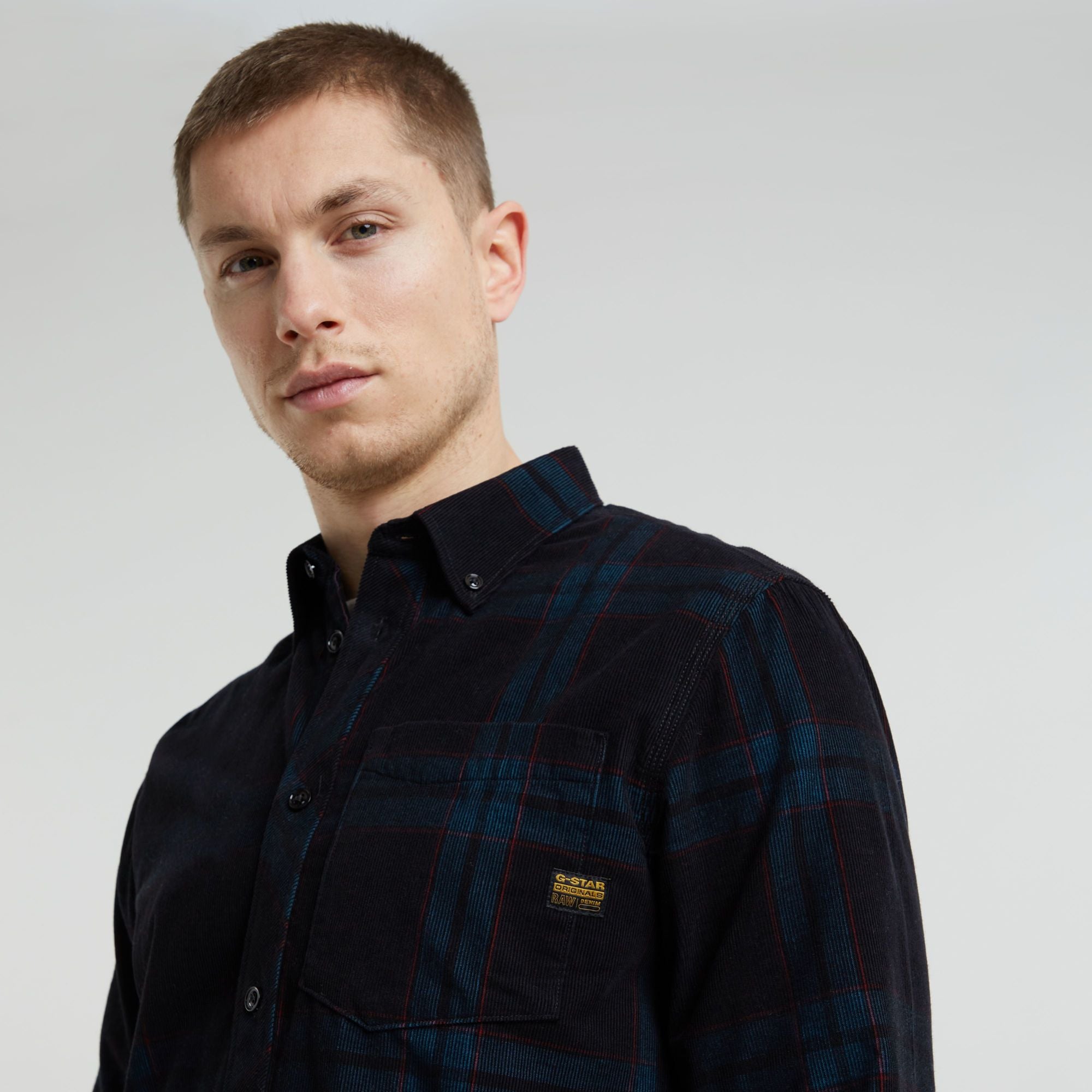 G-Star Raw - One Pocket Regular LS Shirt - Dark Black Hank Check