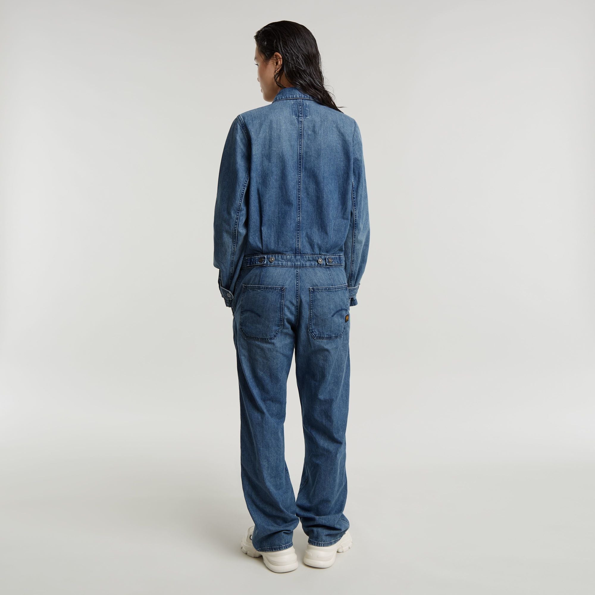 G-Star Raw - Painter LS Overall Jumpsuit - Faded Coastal Waters