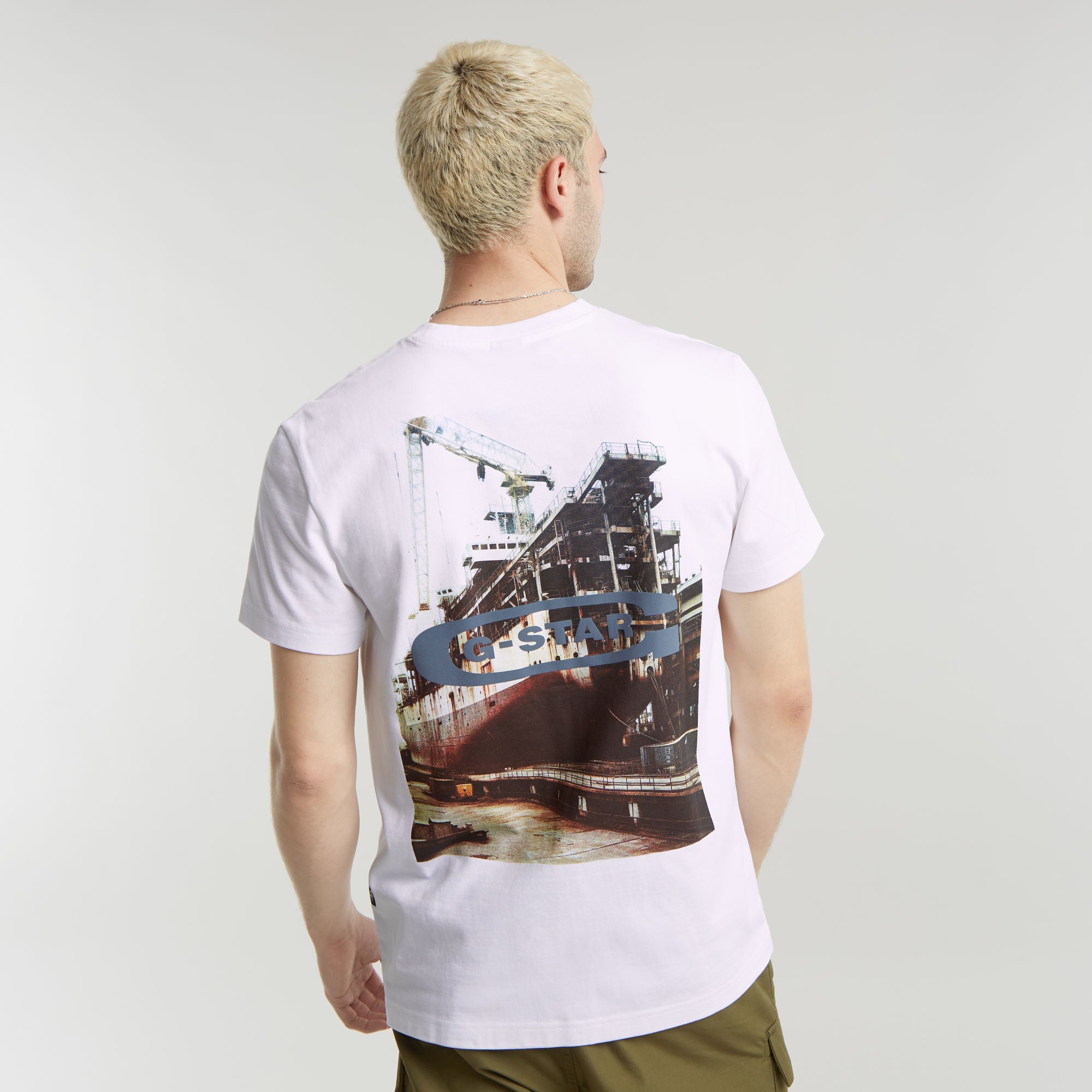 G-Star Raw - Photo Print R Tee - White Shipyard