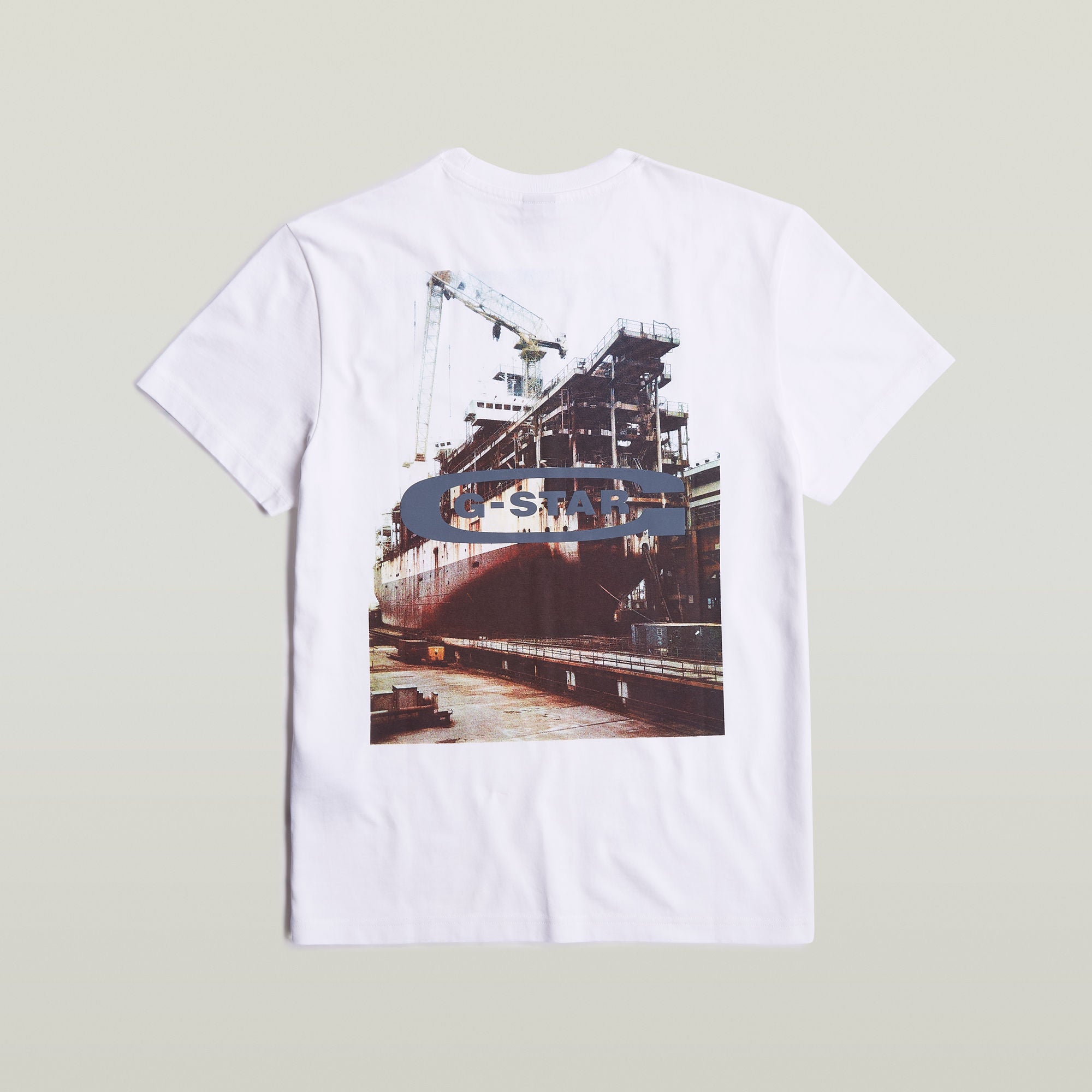 G-Star Raw - Photo Print R Tee - White Shipyard