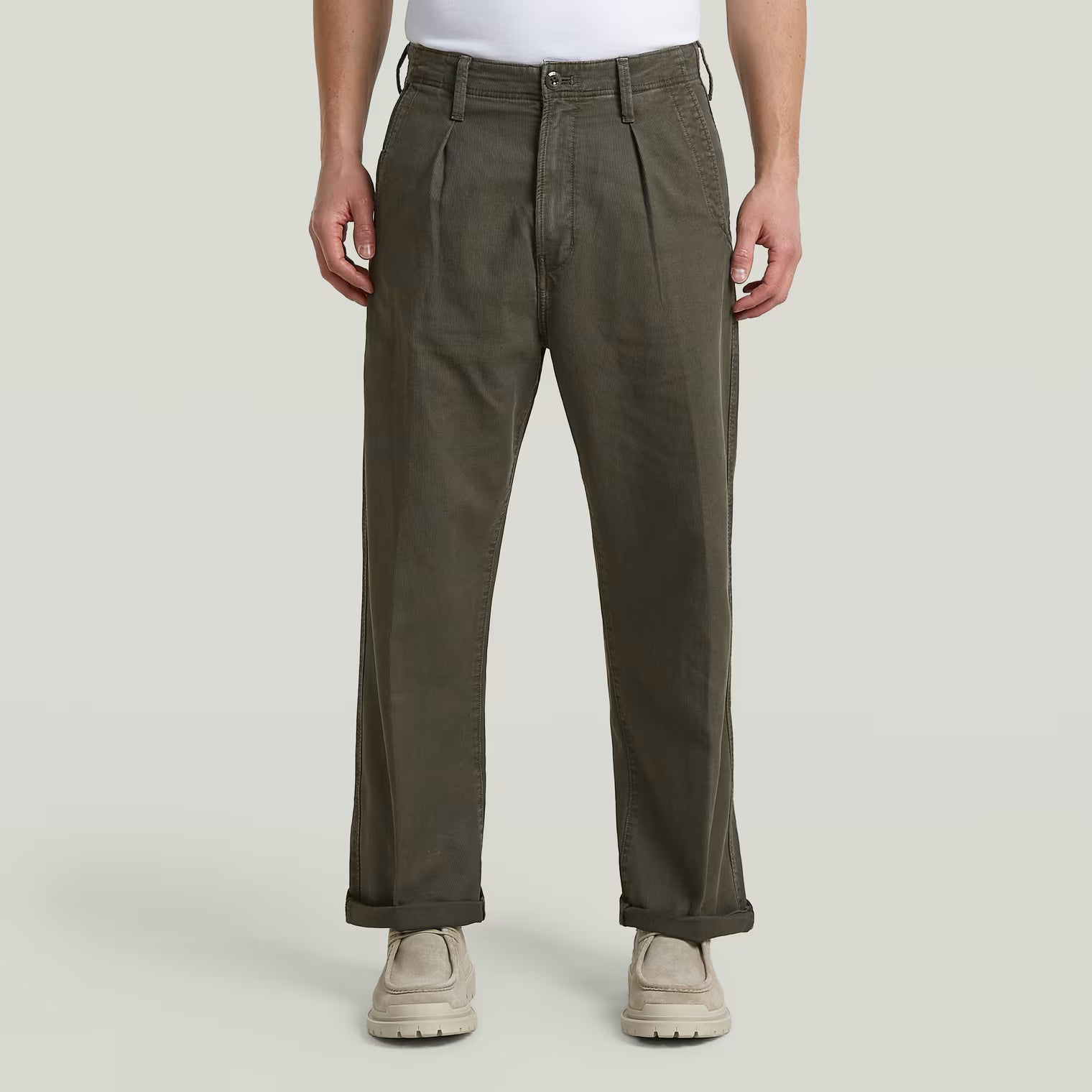 G-Star Raw - Pleated Relaxed Chino - Asfalt GD
