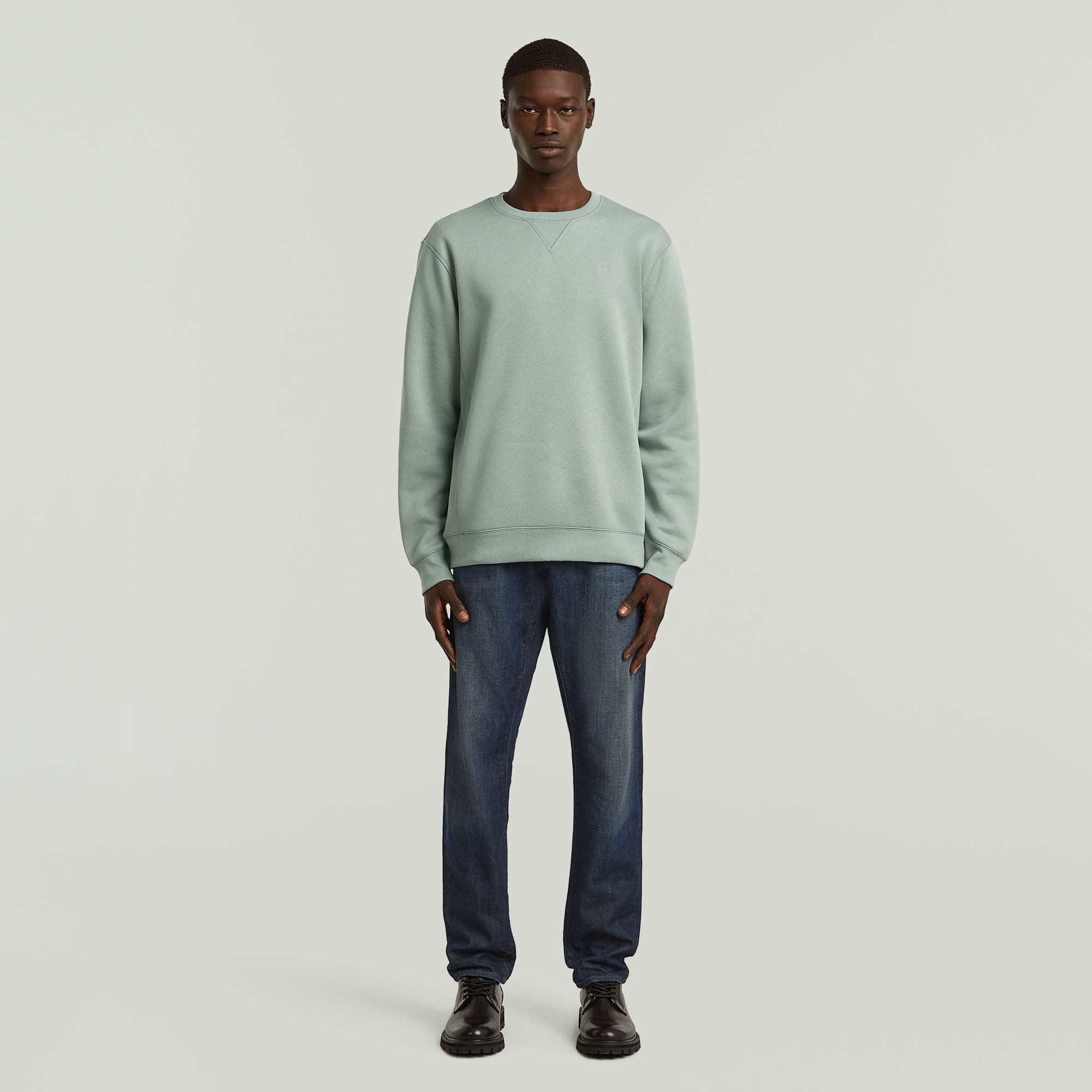 G-Star Raw - Premium Core R LS Sweat - Iceberg Green
