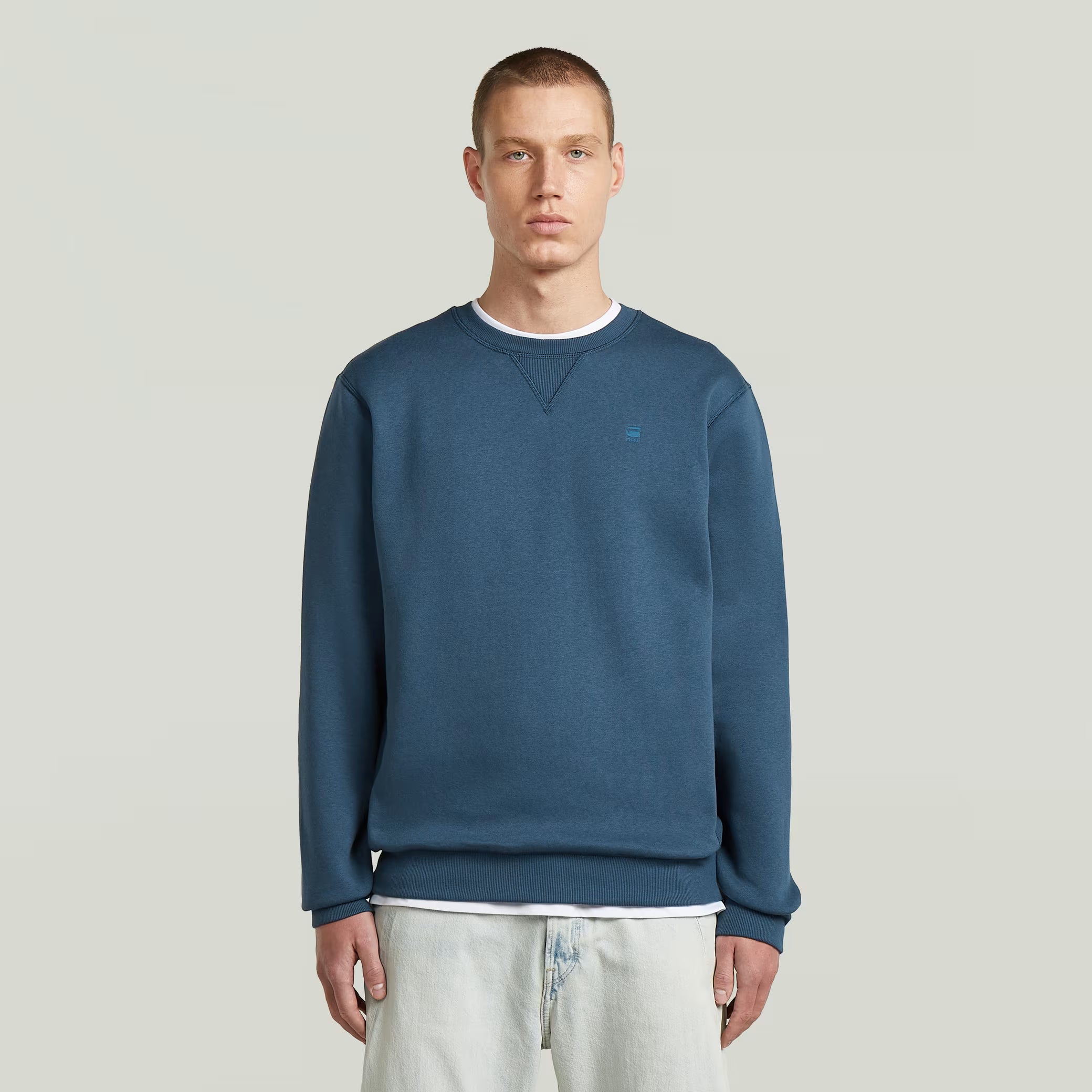 G-Star Raw - Premium Core R LS Sweat - Rank Blue