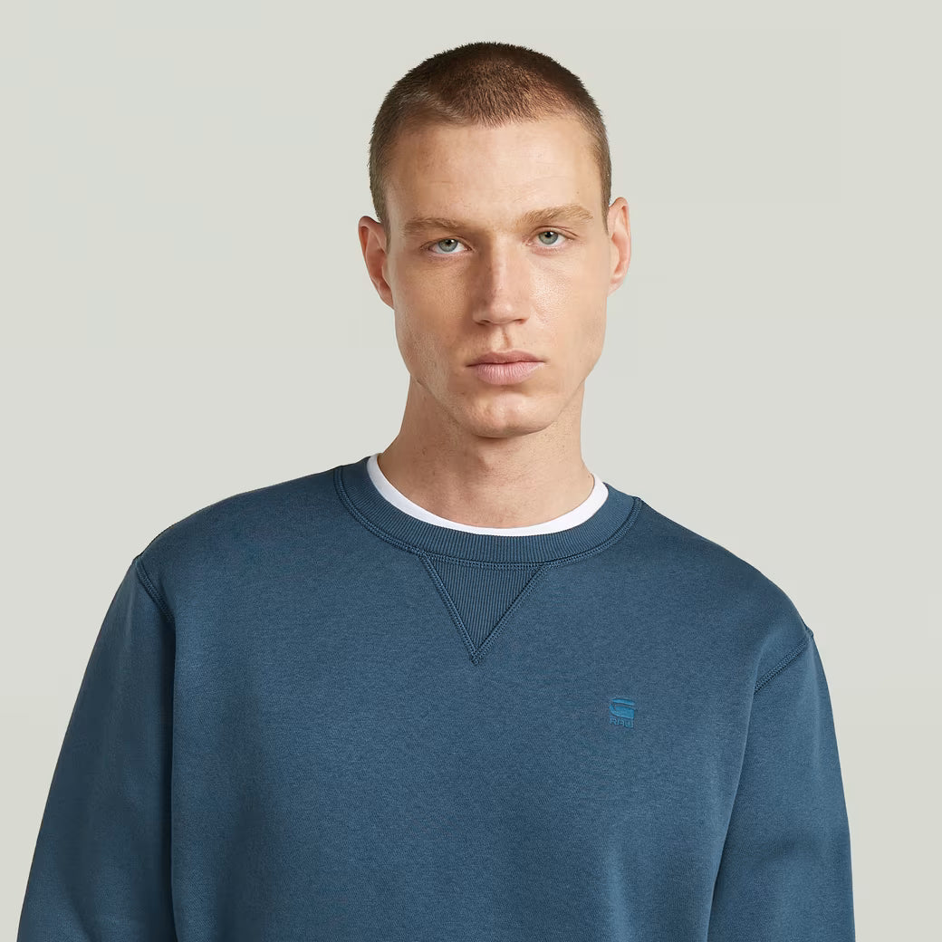 G-Star Raw - Premium Core R LS Sweat - Rank Blue