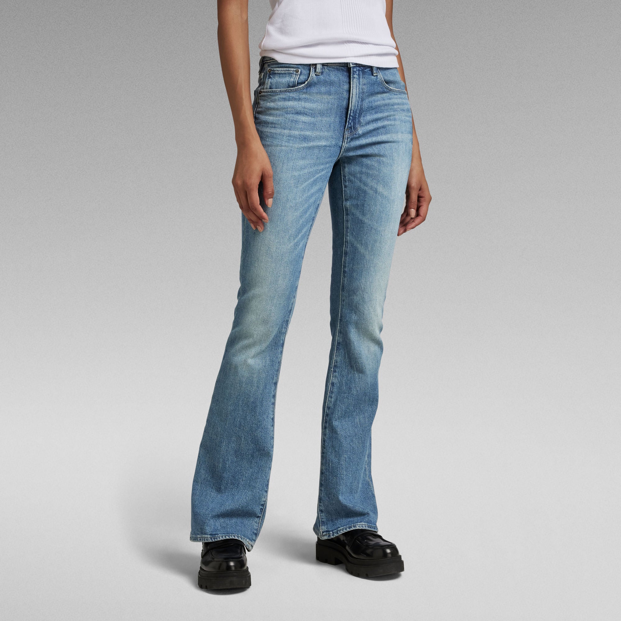 G-Star Raw - 3301 Flare Jean - Antique Faded Blue Opal