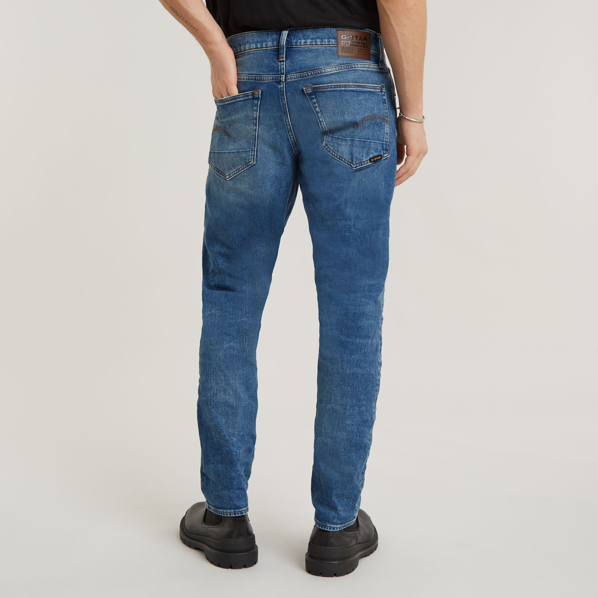 G-Star Raw - 3301 Straight Tapered Jean - Worn In Azure