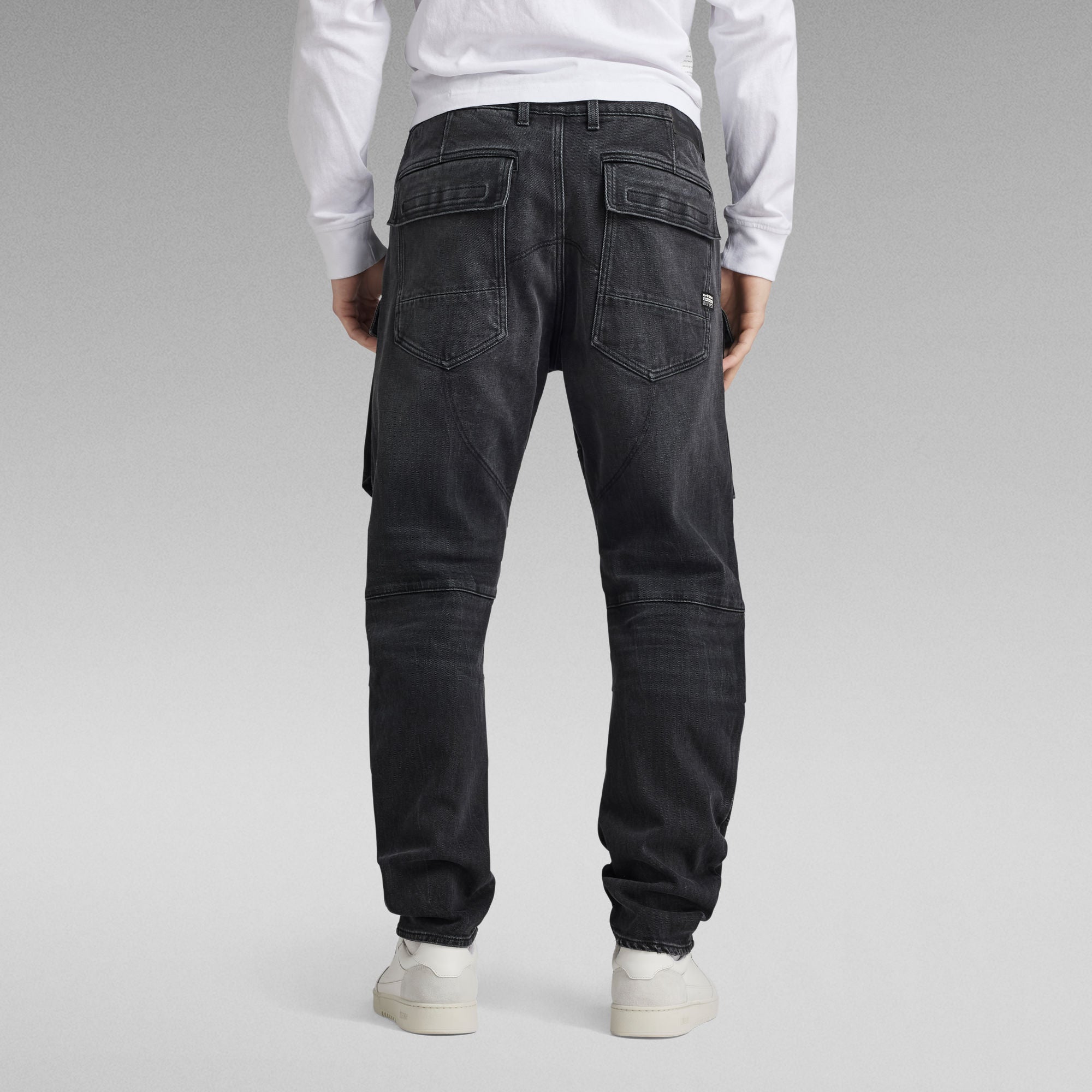 G-Star Raw - 3D Straight Tapered Denim Cargo - Worn In Black Moon